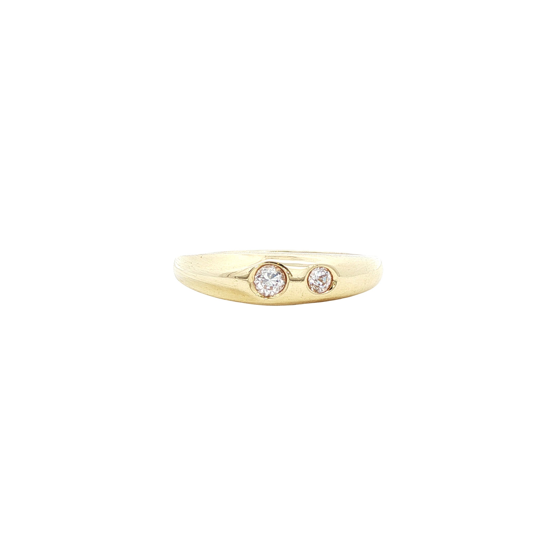 Gouden ring met zirkonia 14 karaat