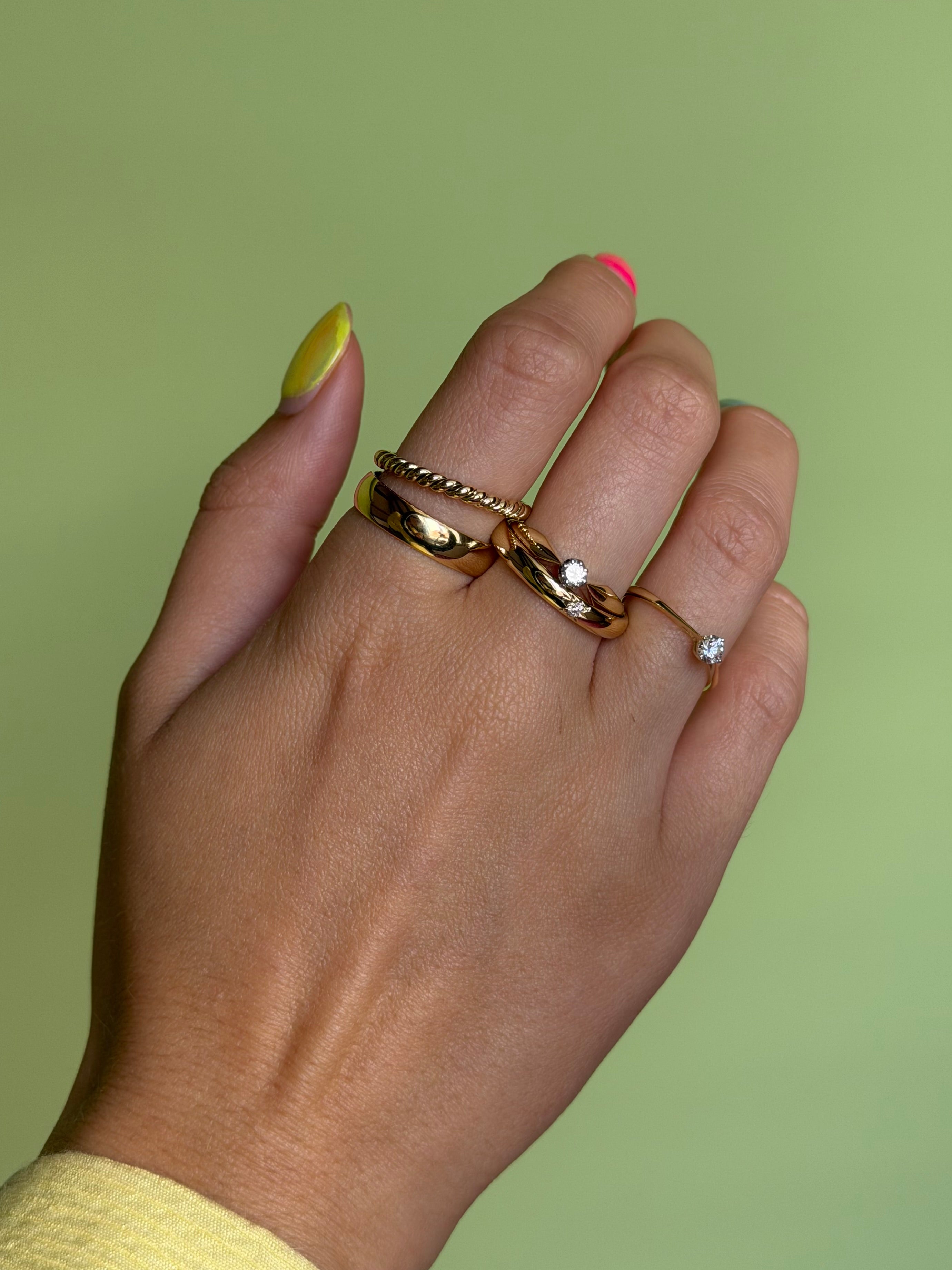 Gouden gladde trouwring 14 karaat