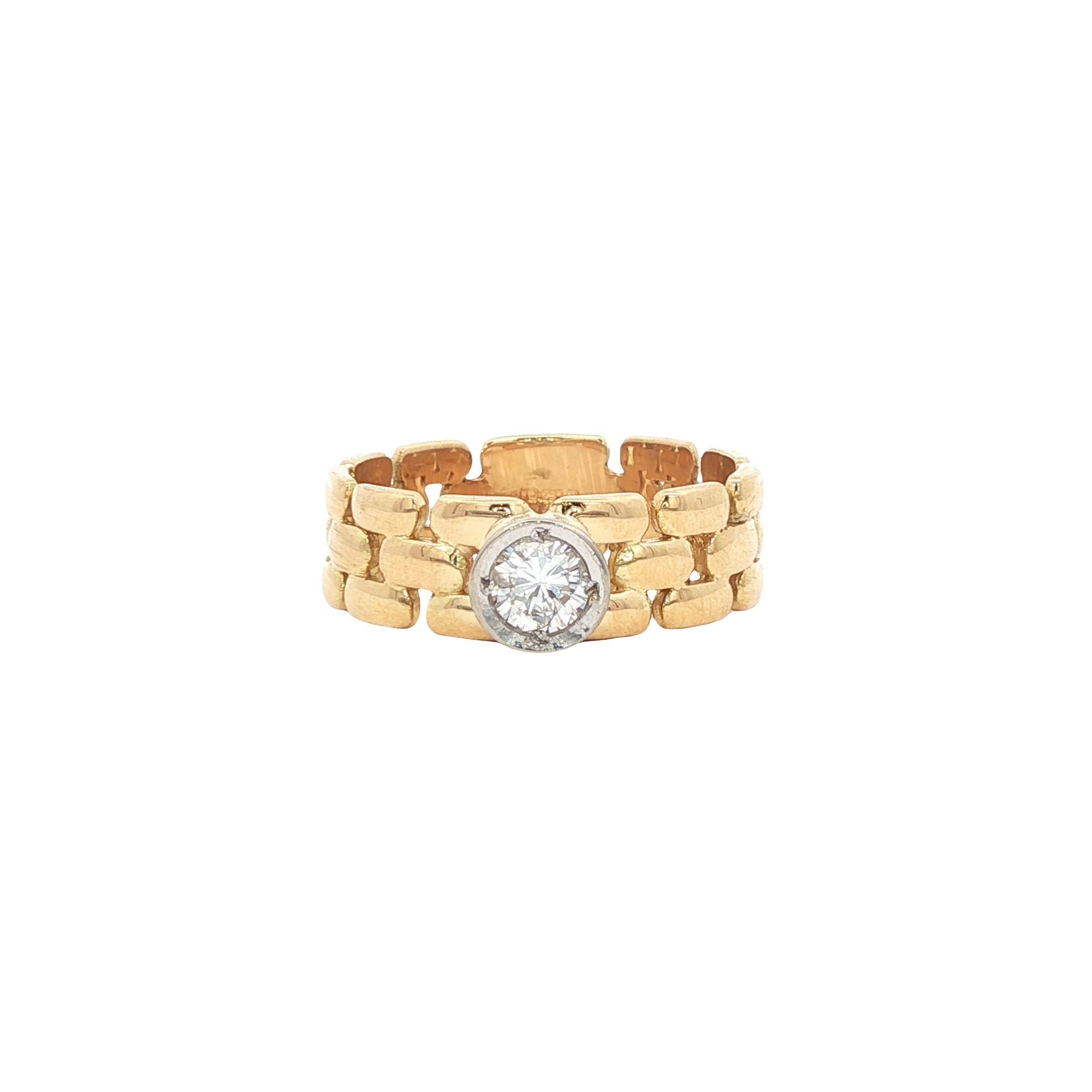 Gouden ring met diamant 18 karaat