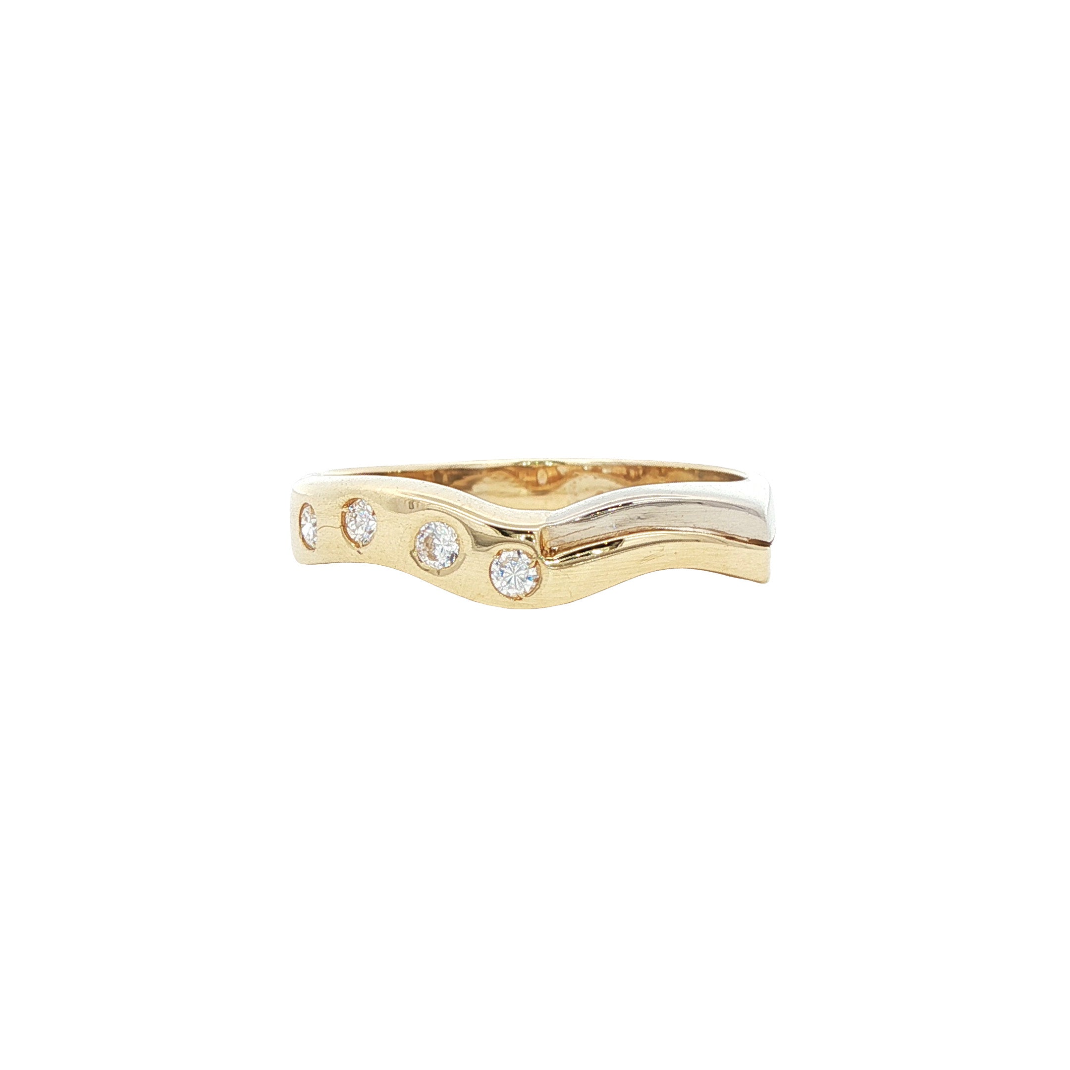 Gouden ring met zirkonia 14 karaat