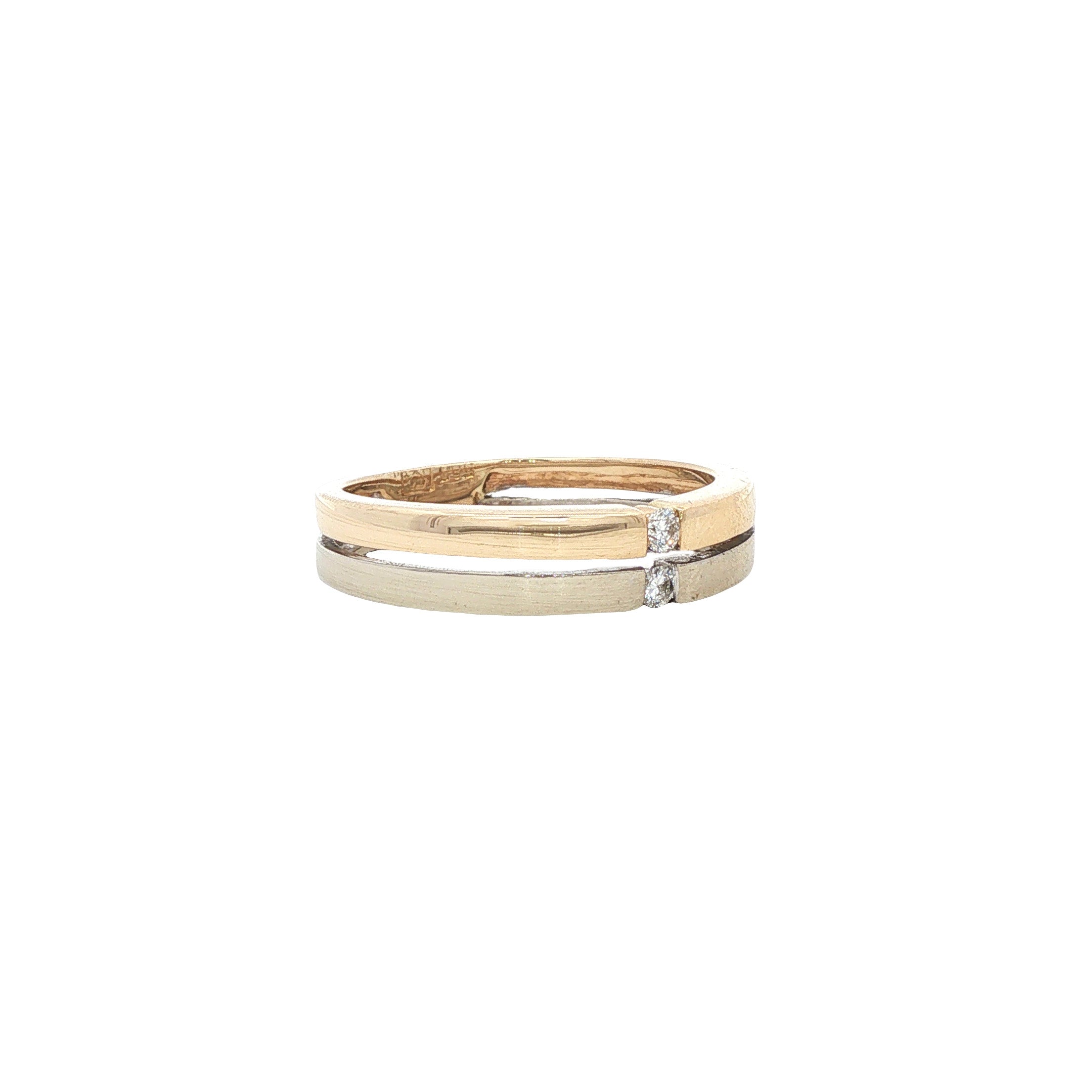 Gouden ring met diamant 14 karaat