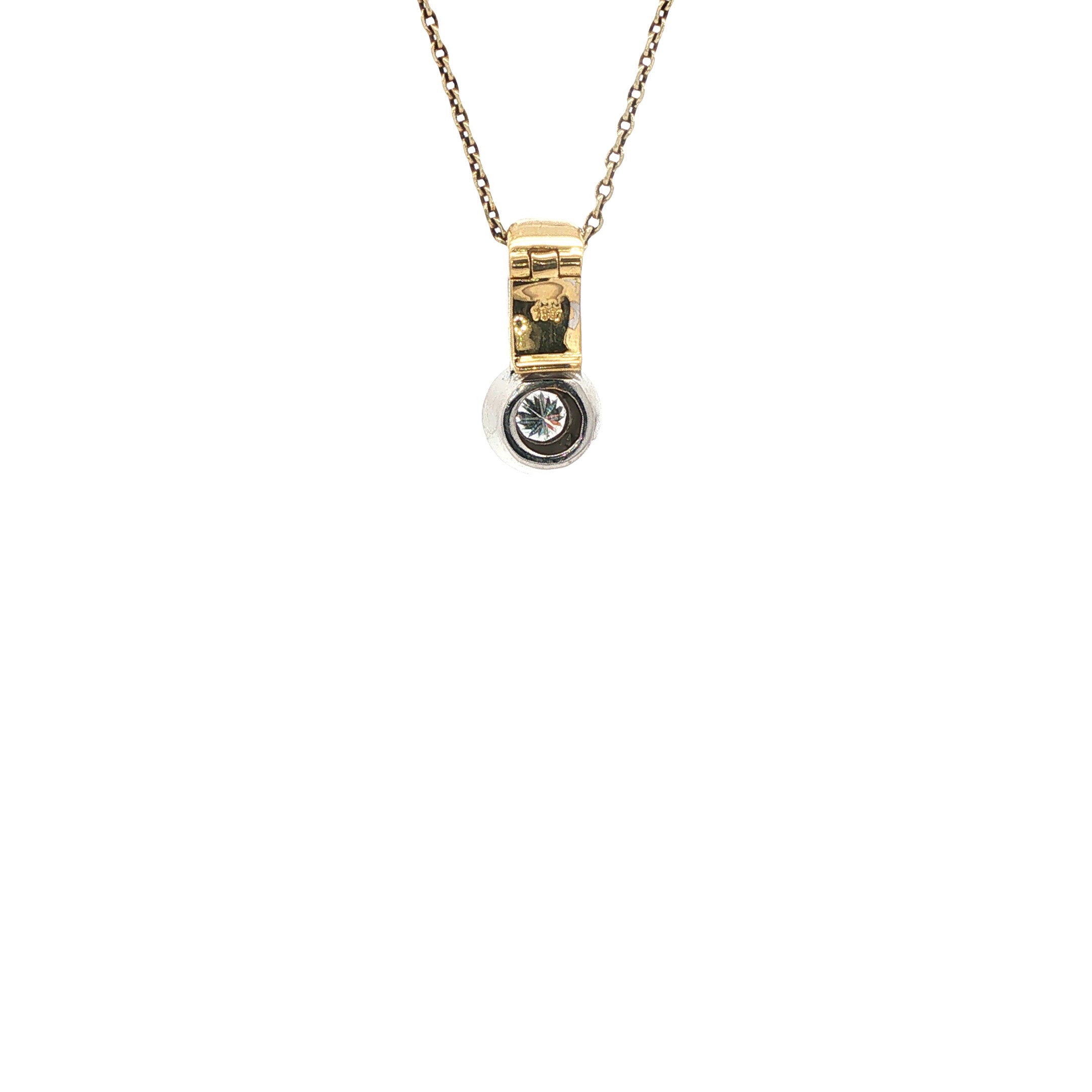 Gouden cliphanger met diamant 18 karaat