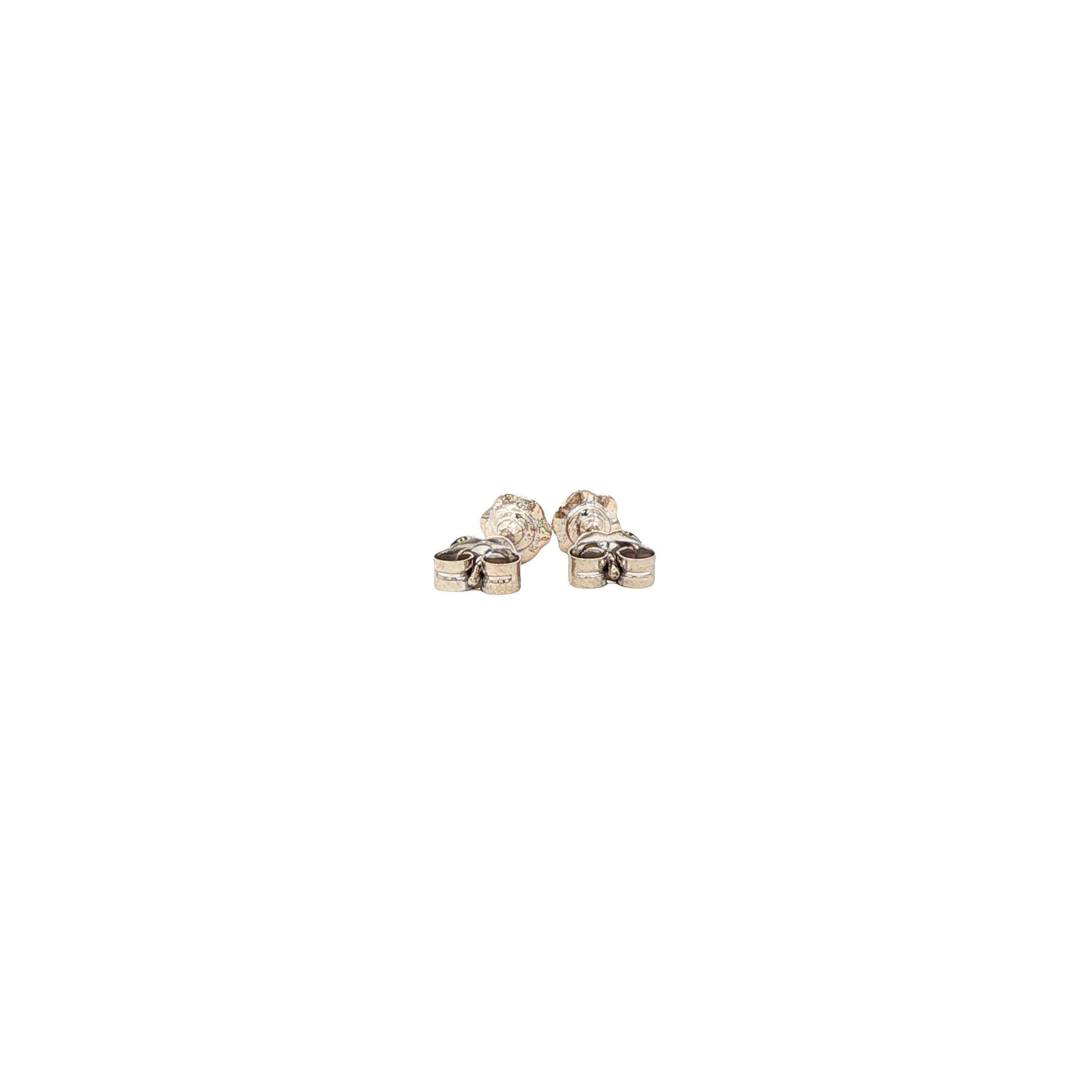 Witgouden solitair oorstekers diamant 14 karaat