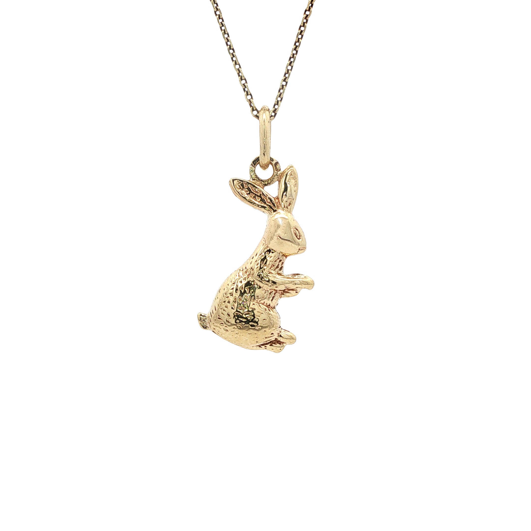 Gouden hanger haas 14 karaat