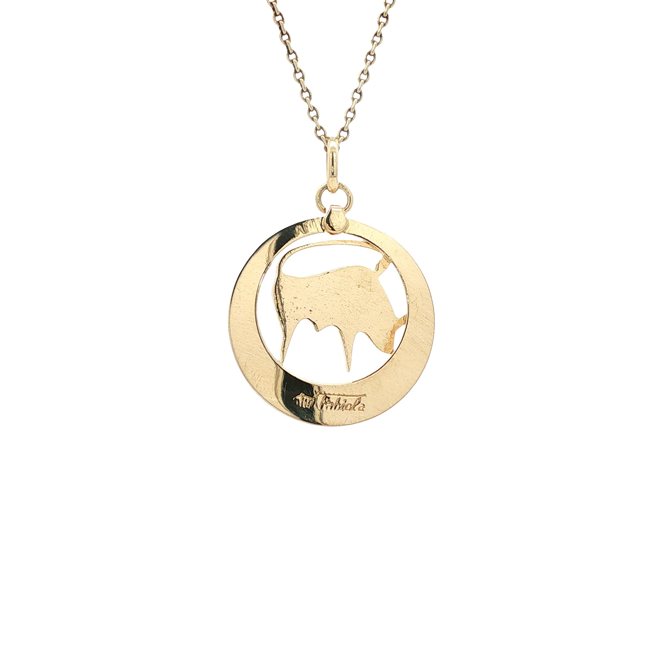 Gouden sterrenbeeld hanger stier 14 karaat