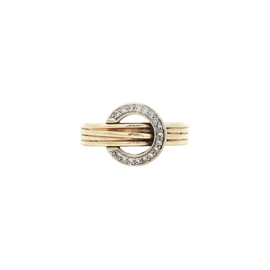Gouden ring met diamant 14 karaat