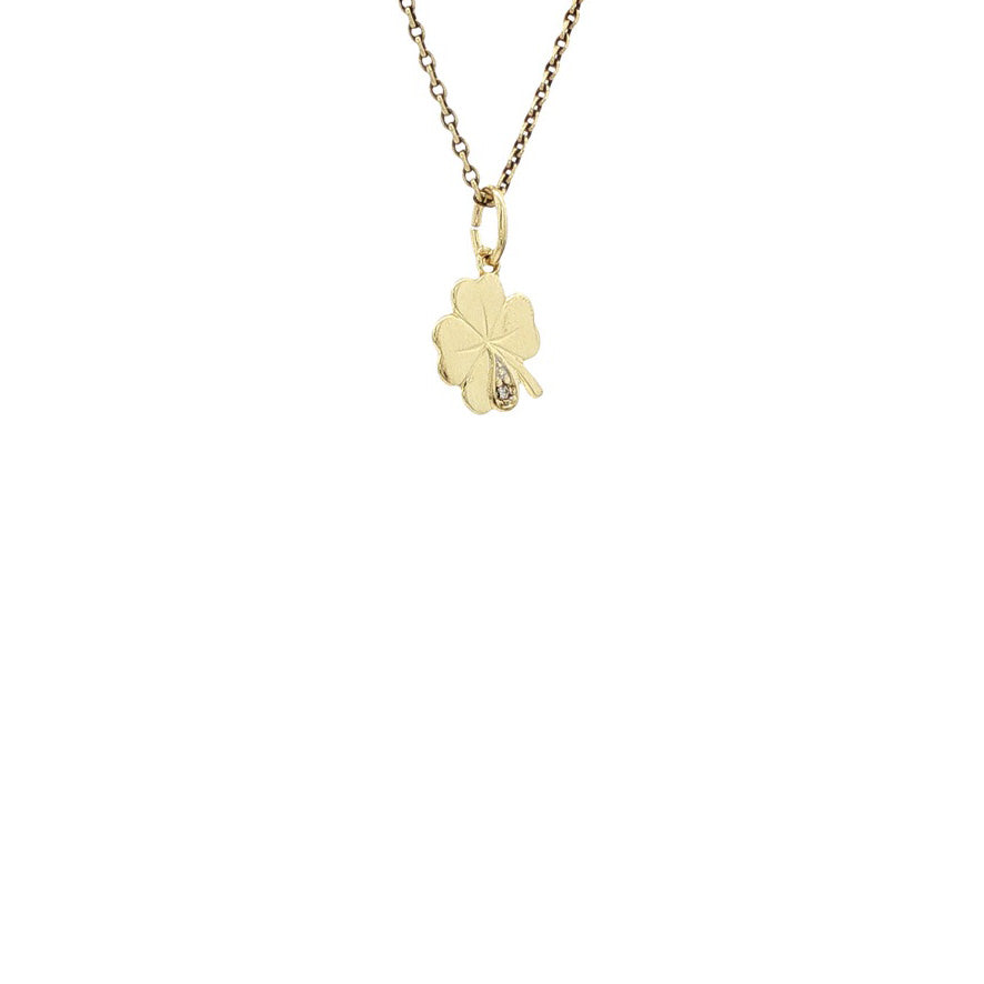 Gouden hanger klaver vier 14 karaat