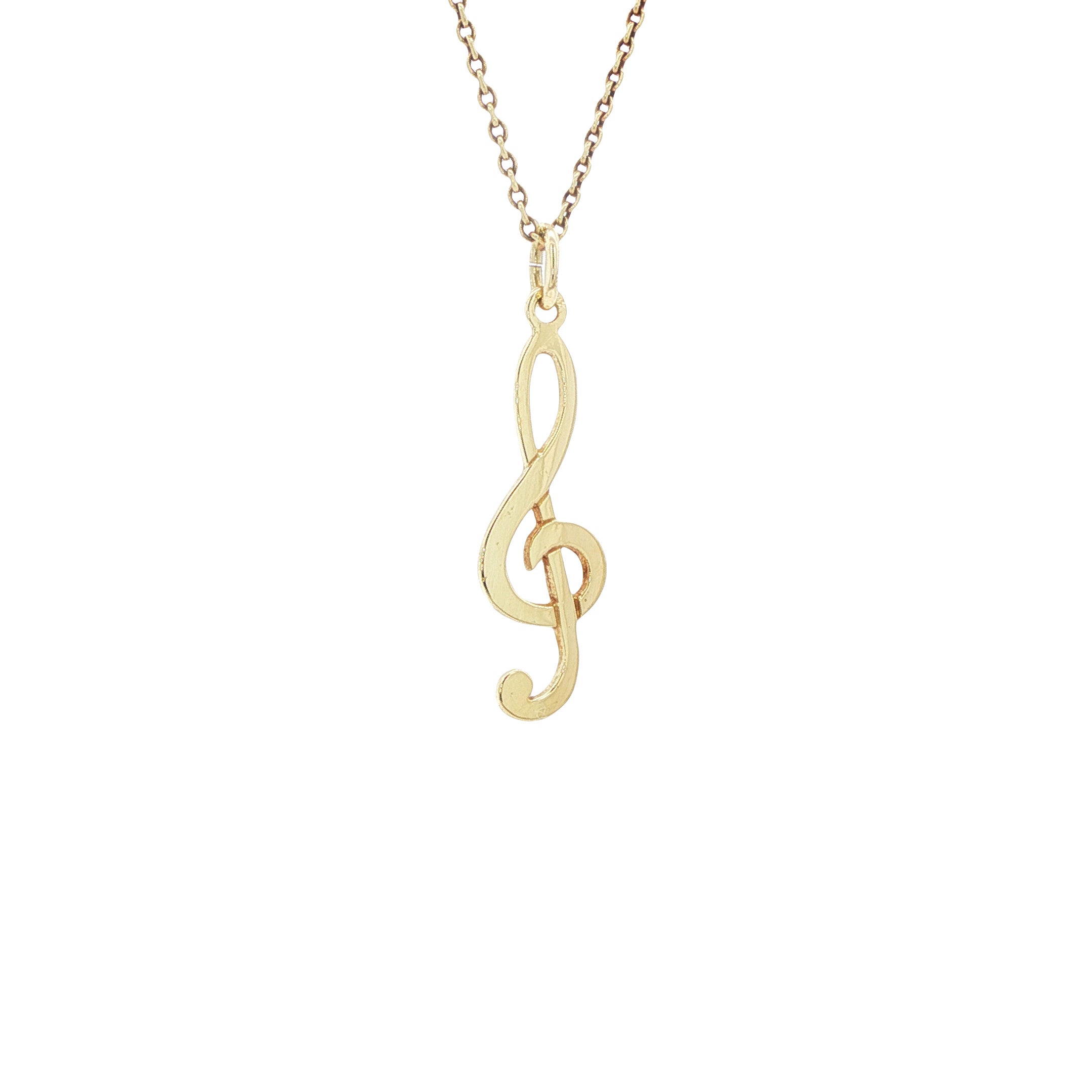 Gouden hanger muzieknoot 14 karaat