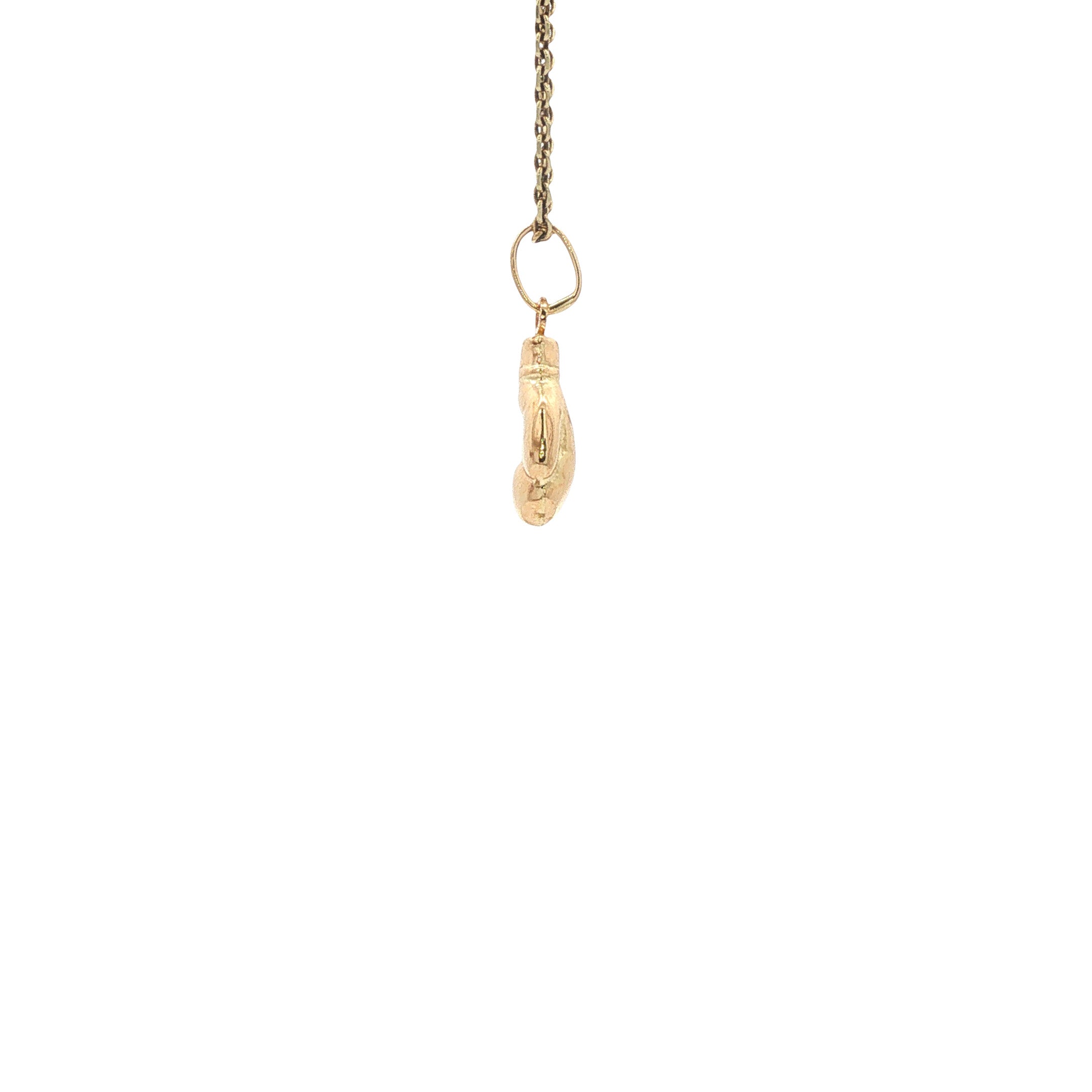Gouden hanger boks handschoen 14 karaat