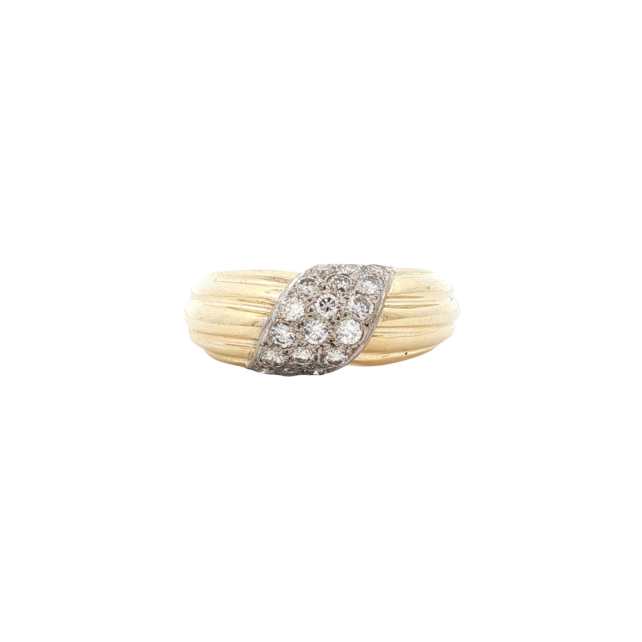 Gouden ring met diamant 14 karaat