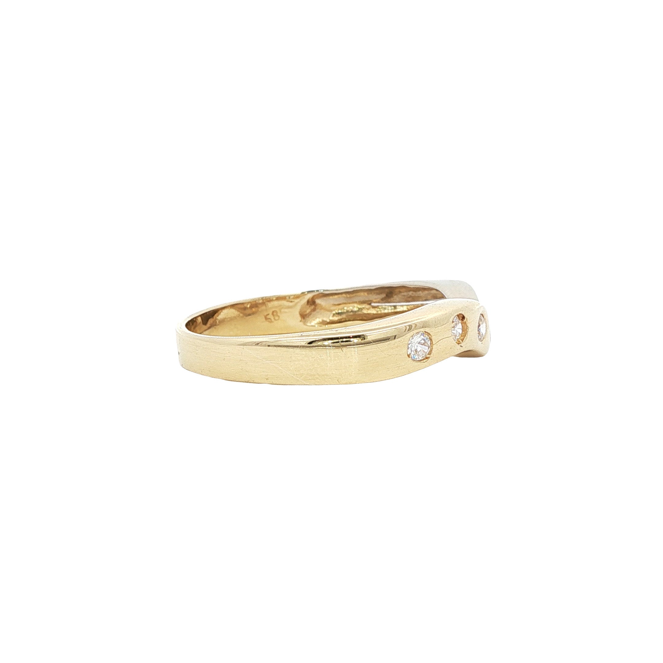 Gouden ring met zirkonia 14 karaat