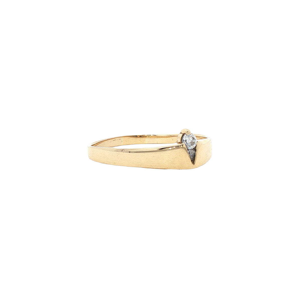 Gouden ring met zirkonia 14 karaat