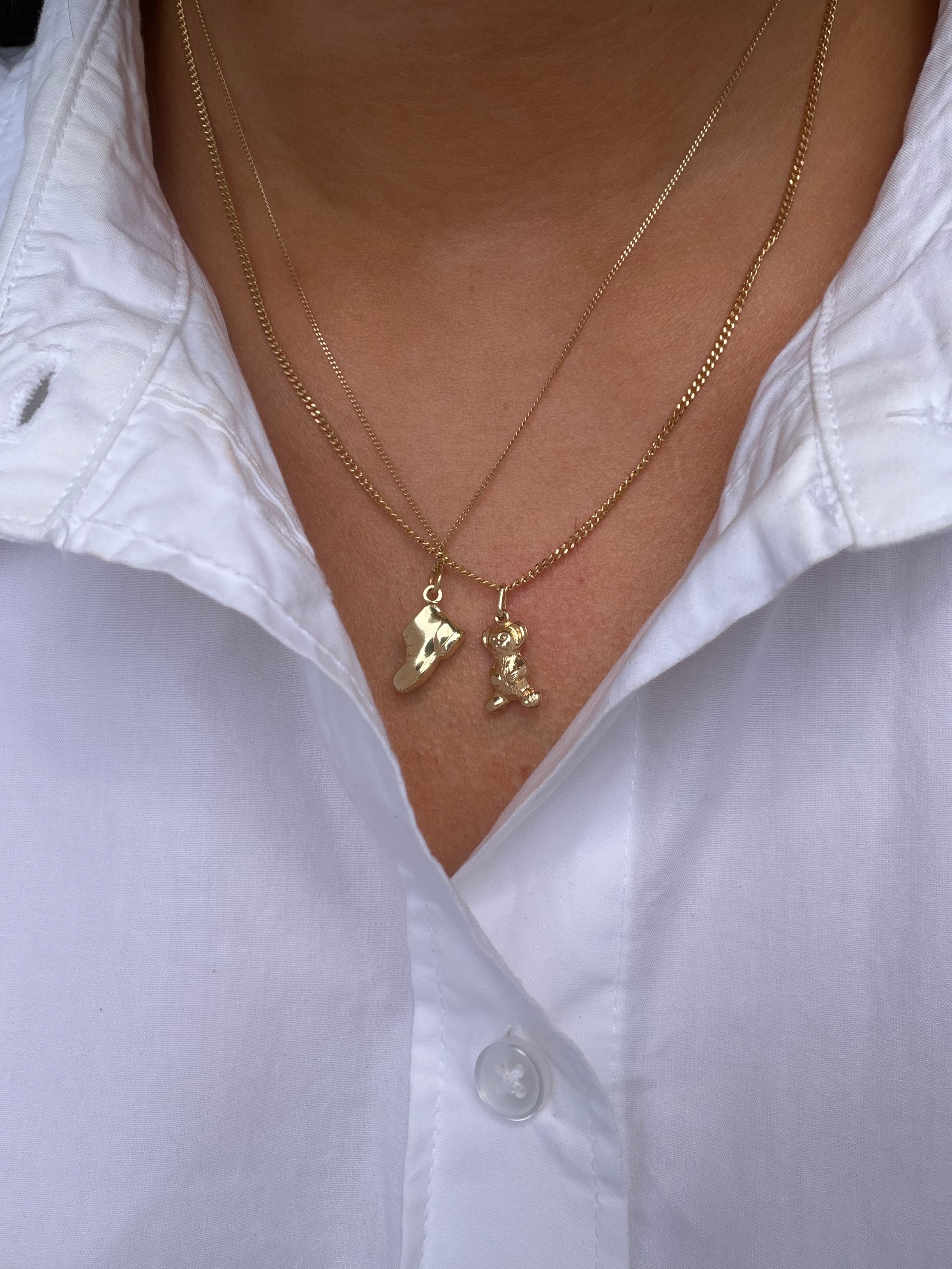Gouden hanger schoen 14 karaat