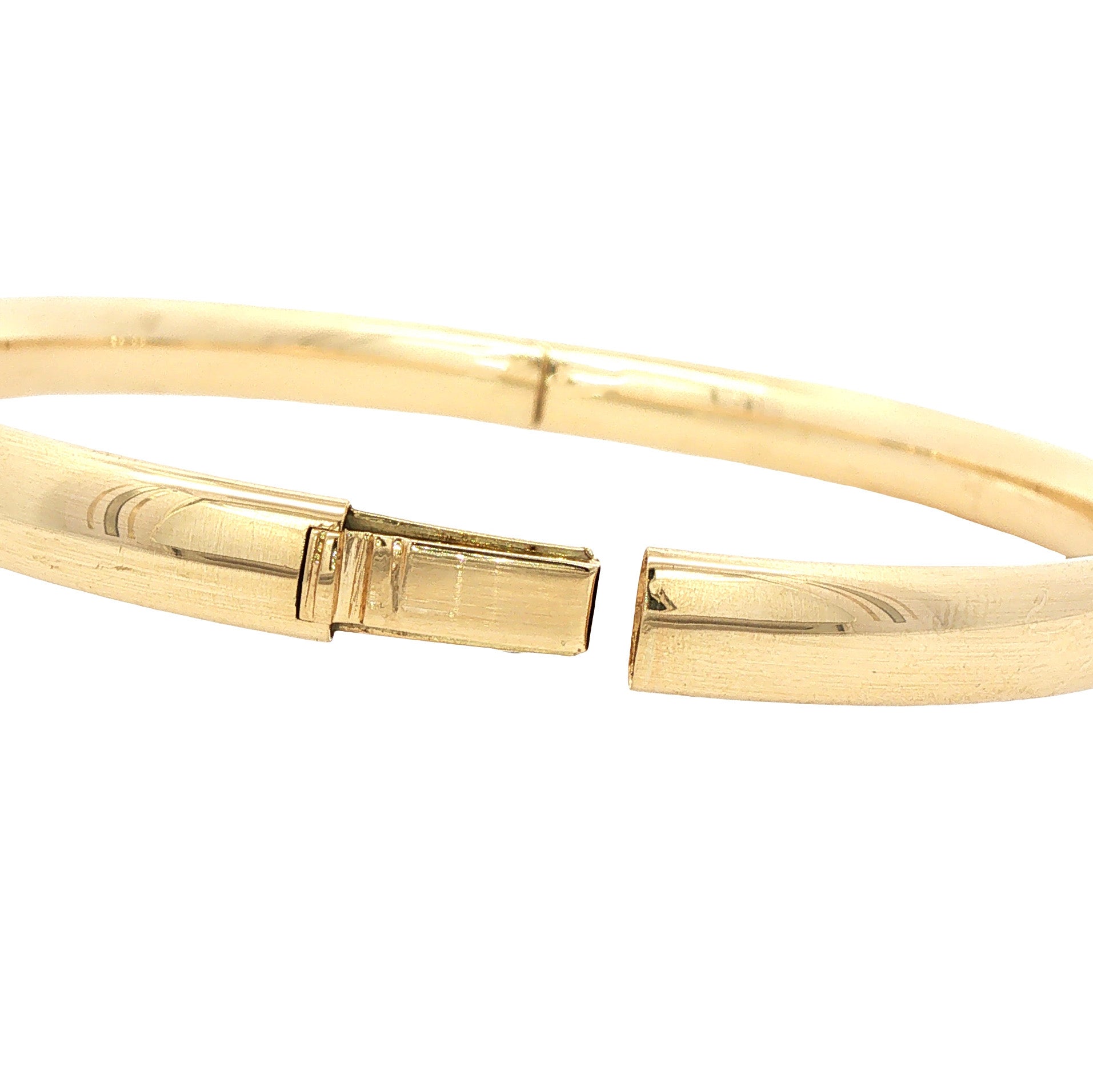 Gouden gladde bangle 14 karaat