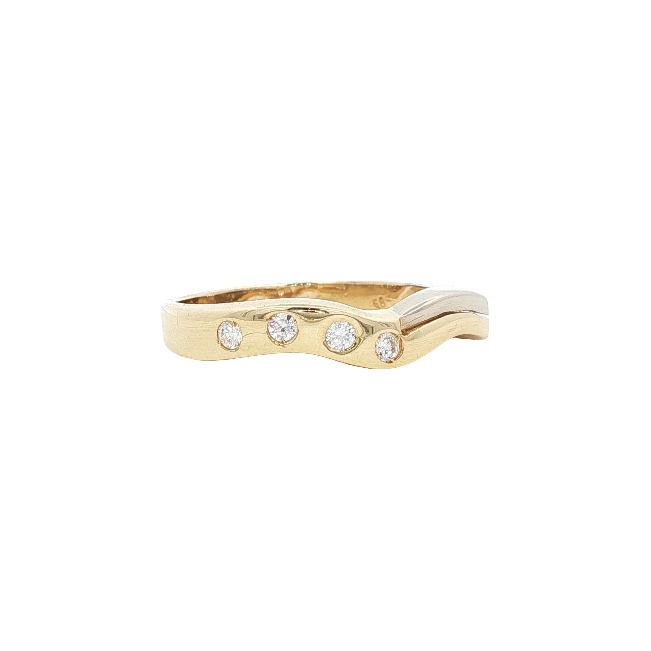 Gouden ring met zirkonia 14 karaat