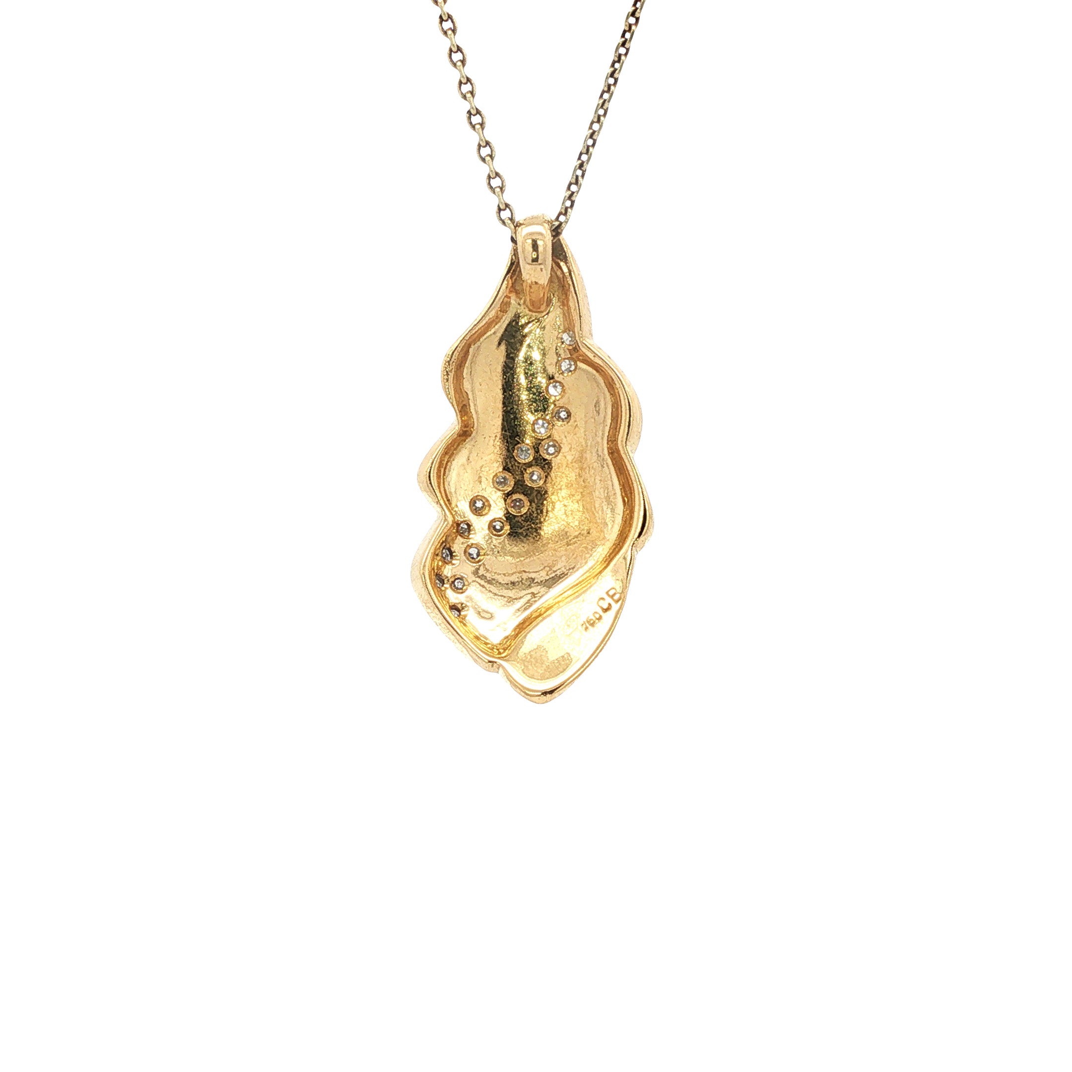 Gouden hanger met diamant 18 karaat