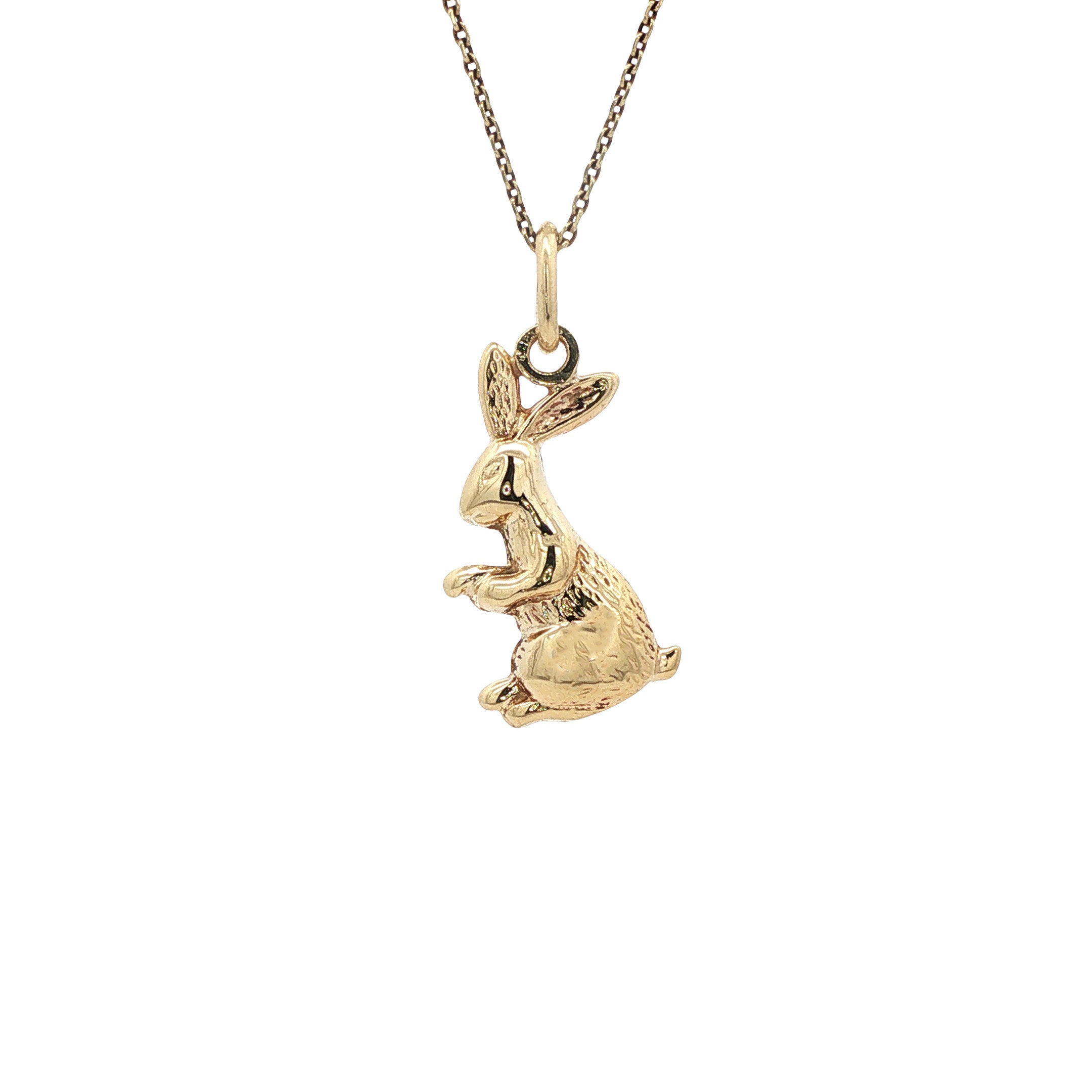 Gouden hanger haas 14 karaat