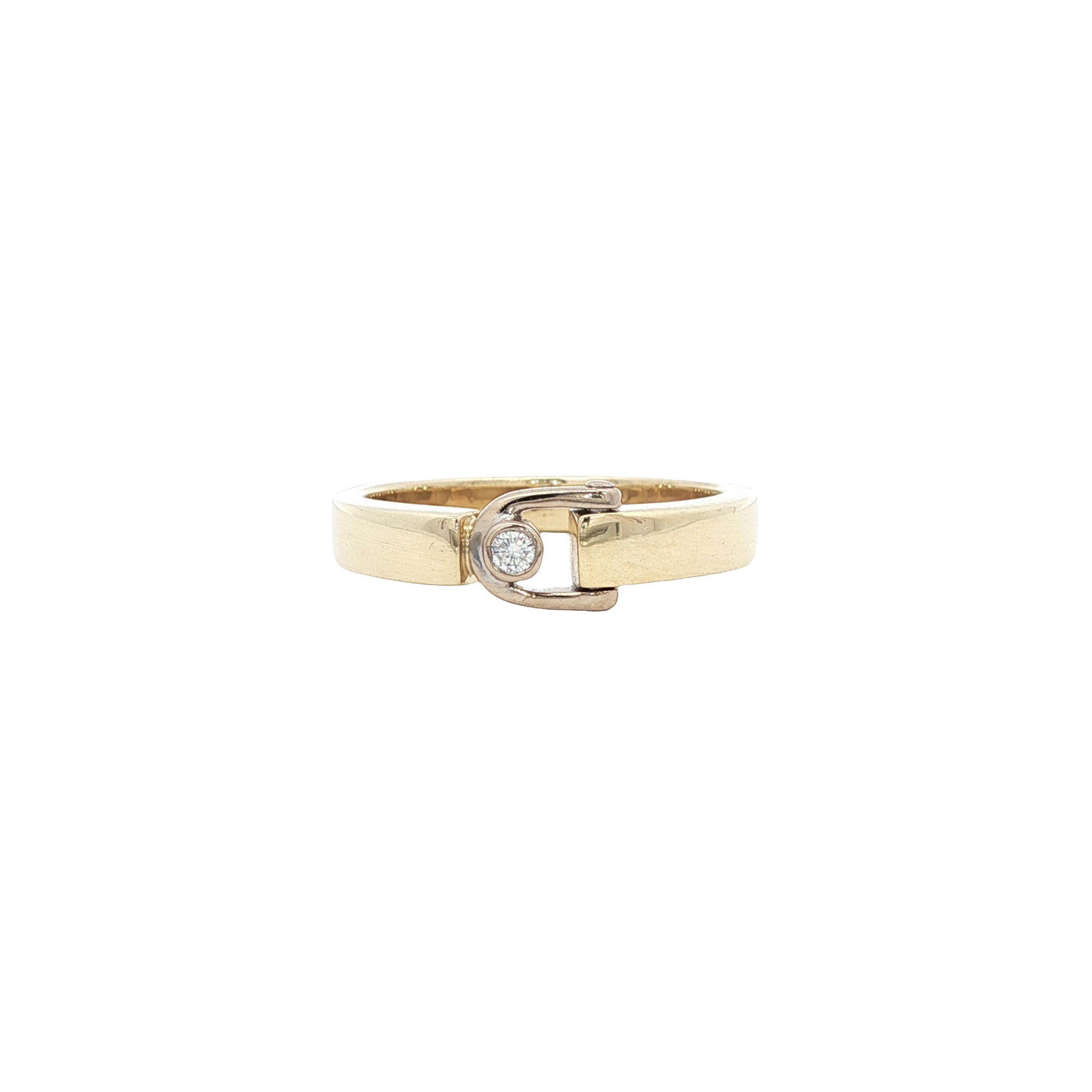 Gouden ring met diamant 14 karaat