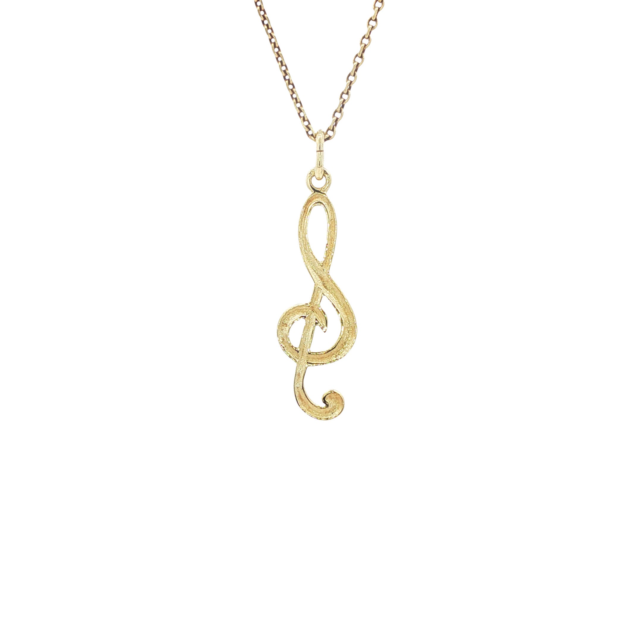 Gouden hanger muzieknoot 14 karaat