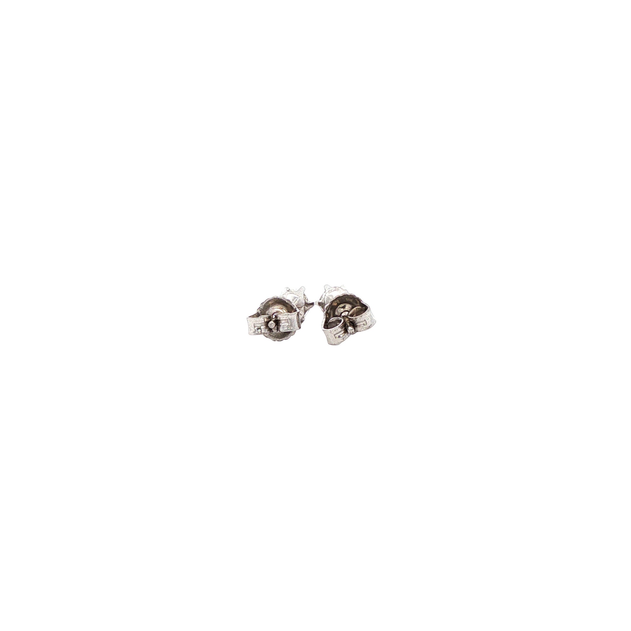 Witgouden oorstekers met diamant 14 karaat