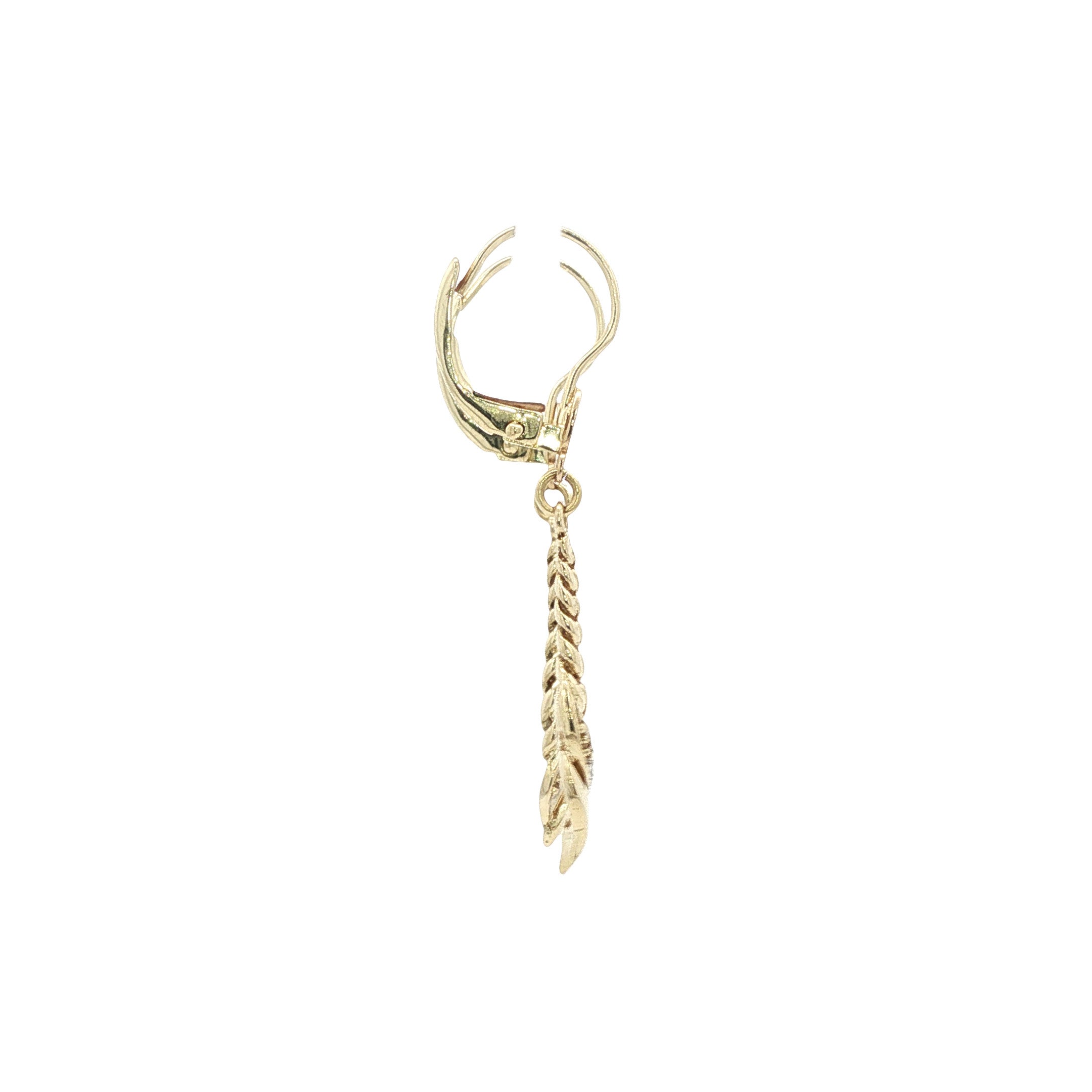 Gouden oorhangers met diamant 14 karaat