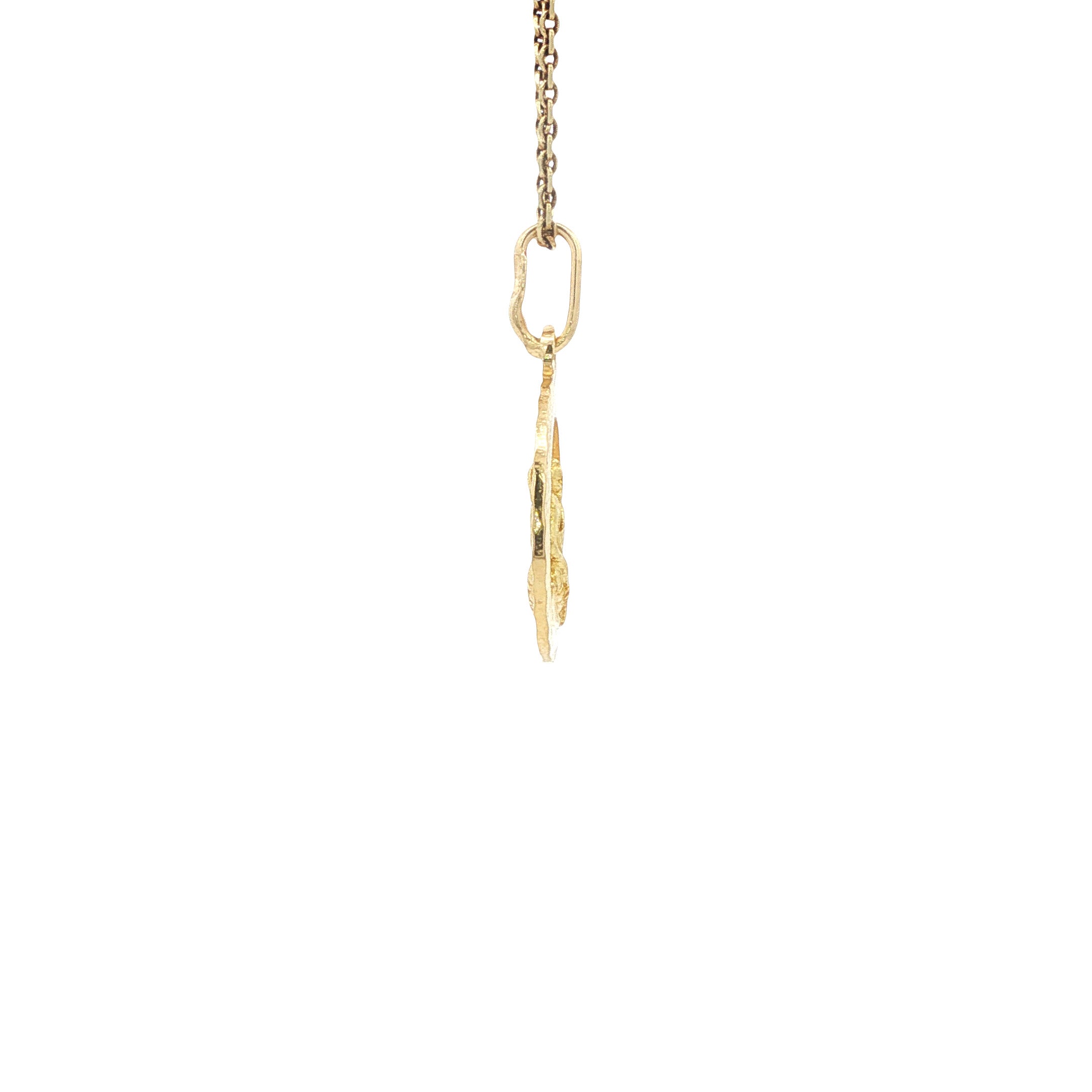 14 karat gold Aquarius zodiac pendant