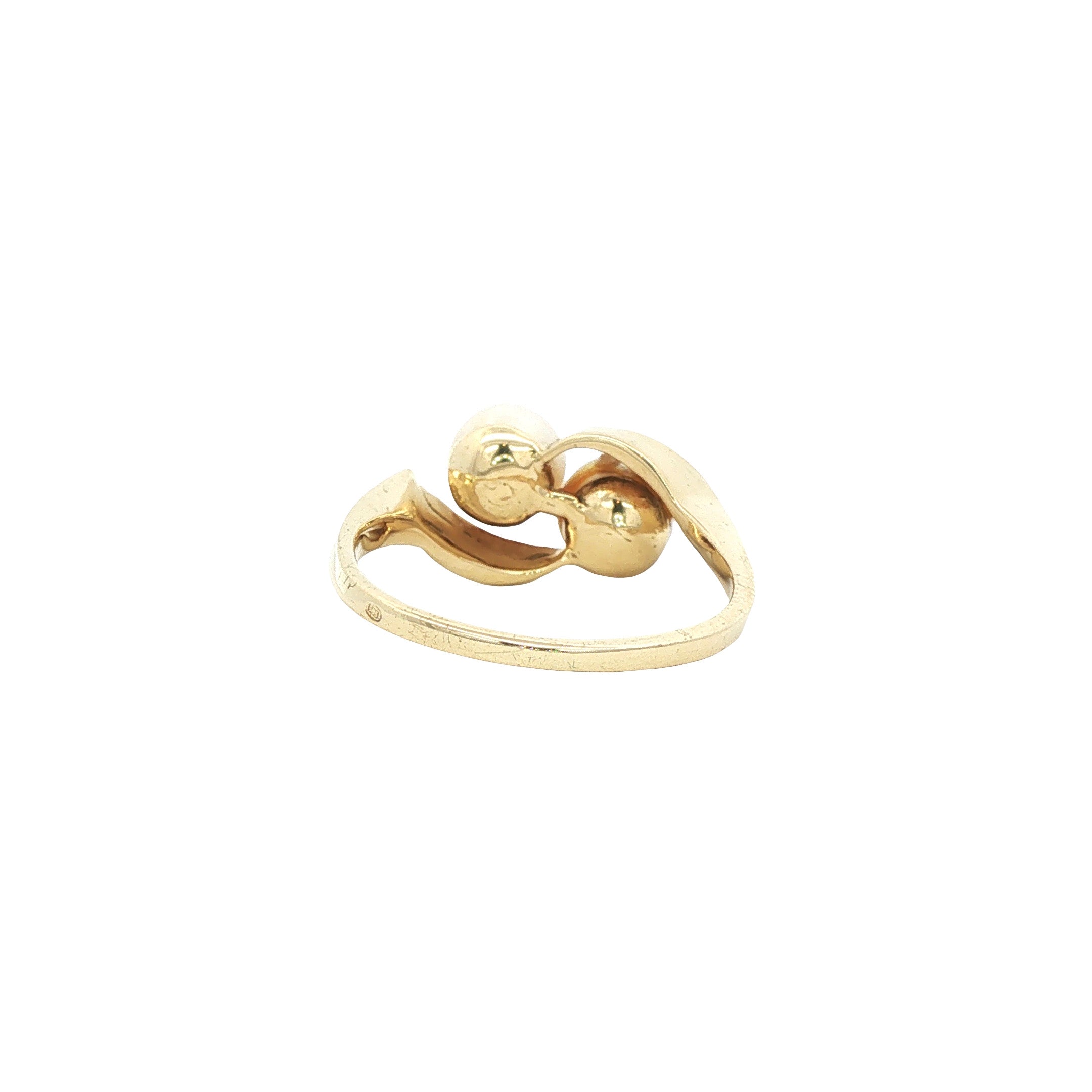 Gouden ring met parels 14 karaat
