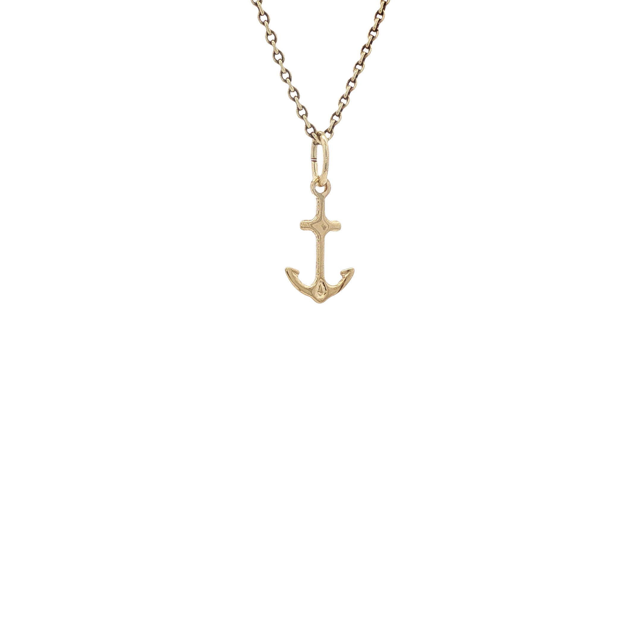 Gouden hanger anker 14 karaat