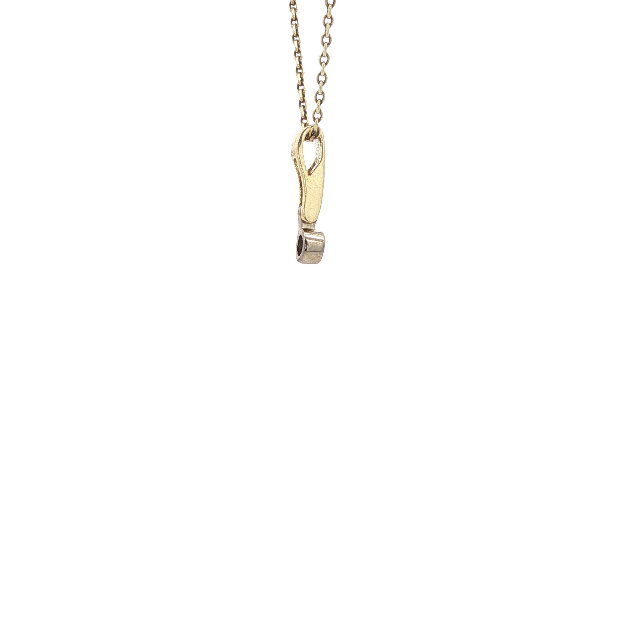 Gouden hanger met diamant 14 karaat