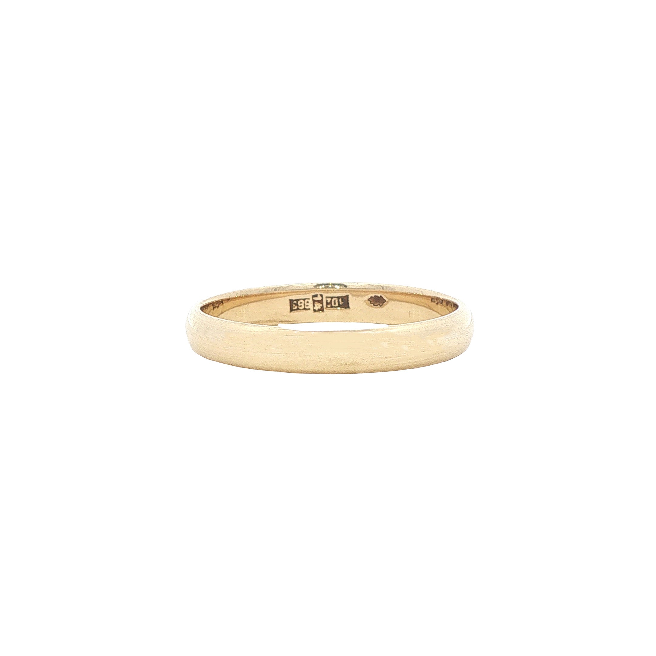 Gouden gladde ring 14 karaat
