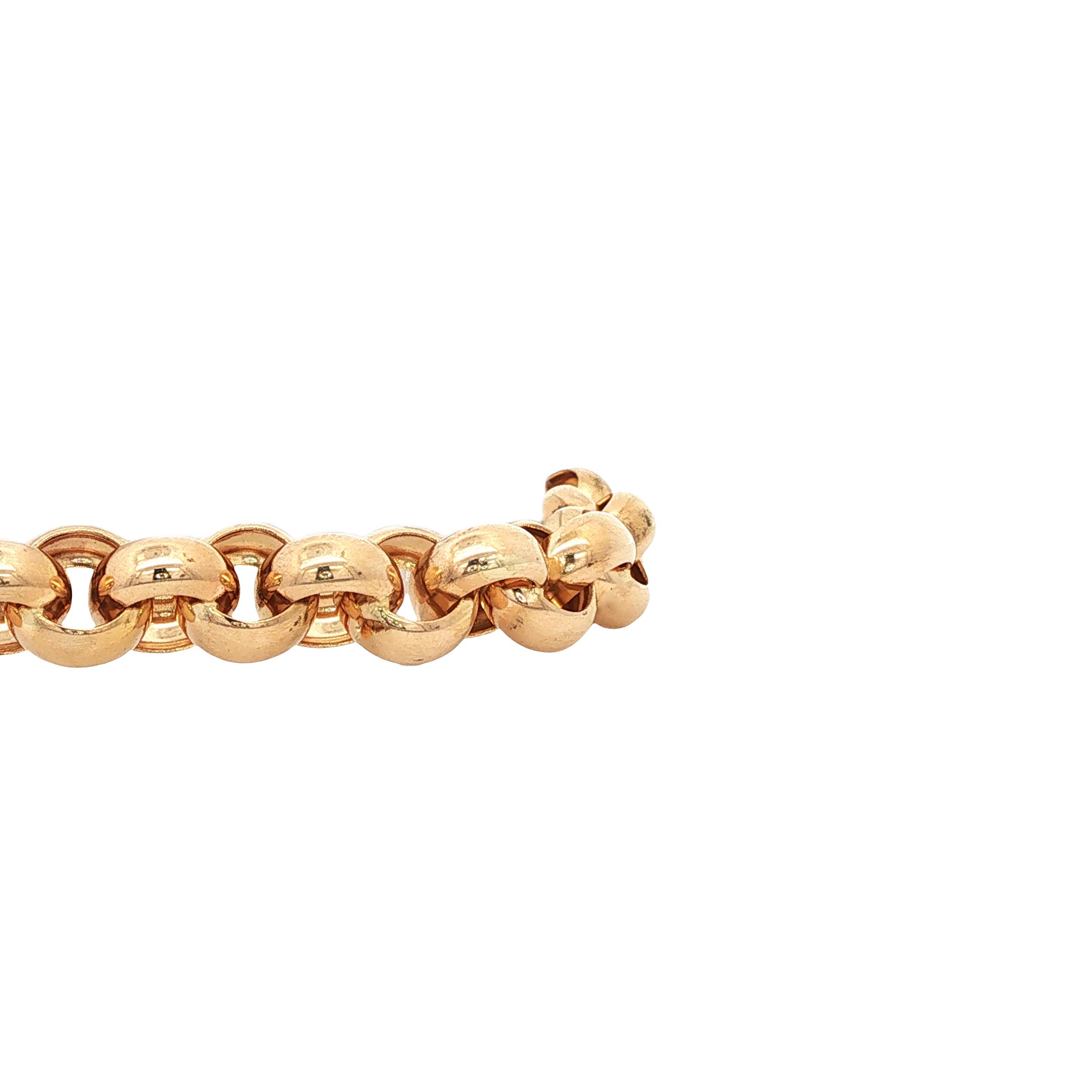 Gouden jasseron armband 19 cm 14 karaat