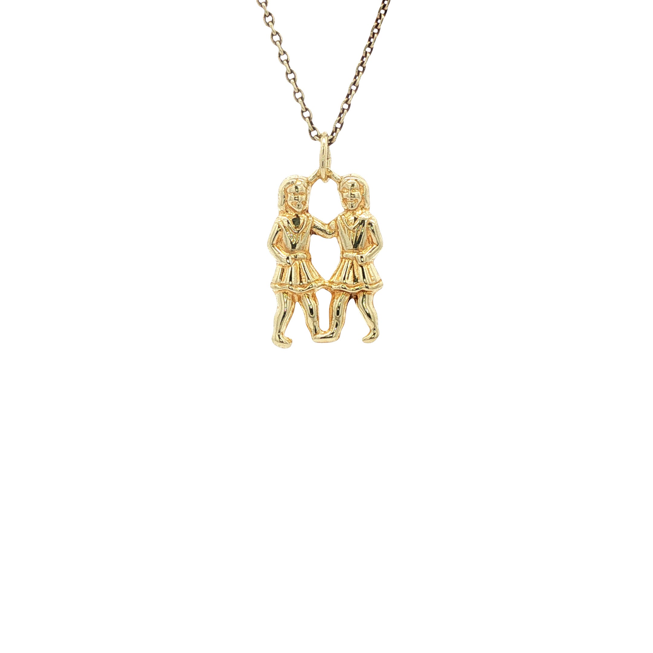 Gouden sterrenbeeld hanger tweeling 14 karaat