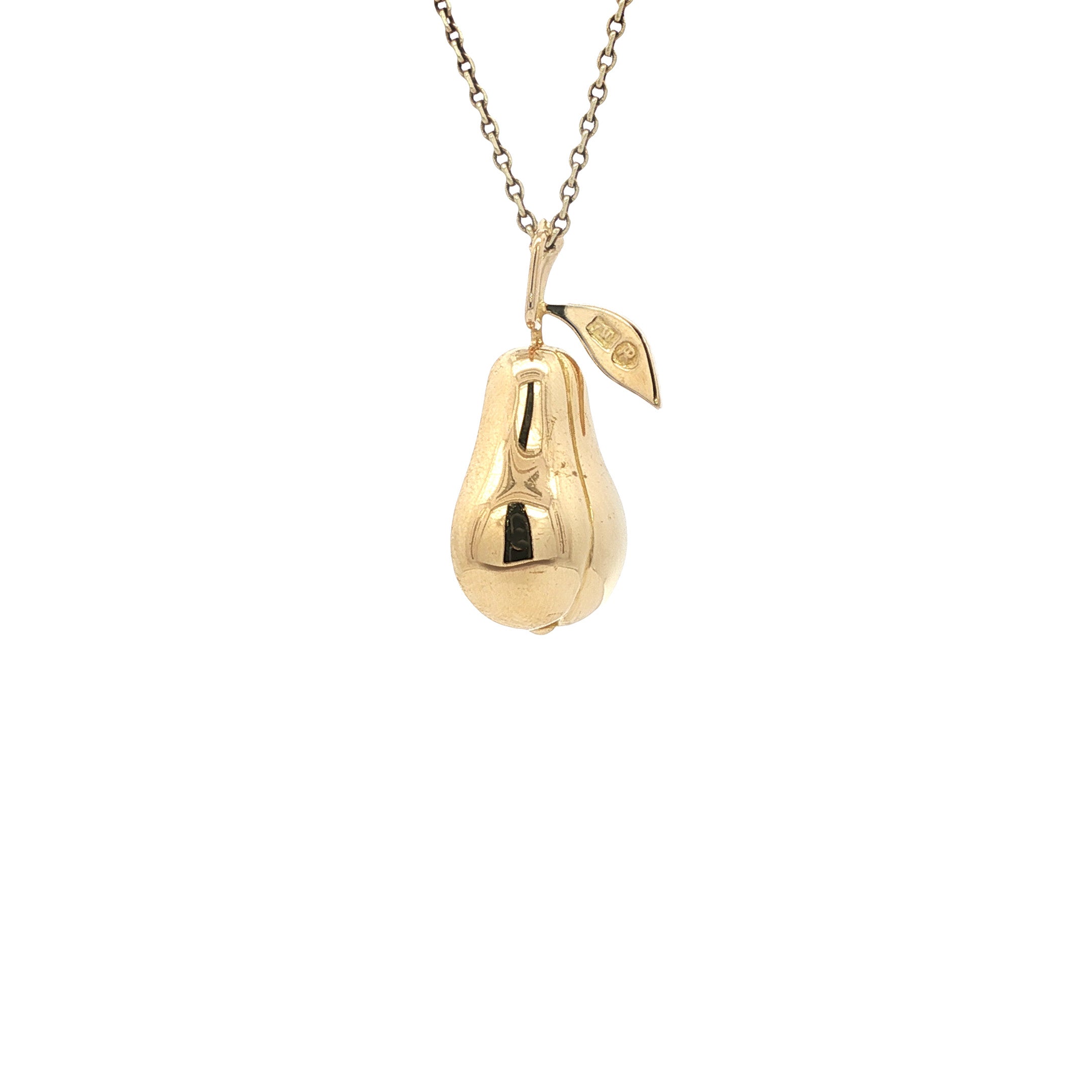 Gouden hanger peer met diamant 18 karaat