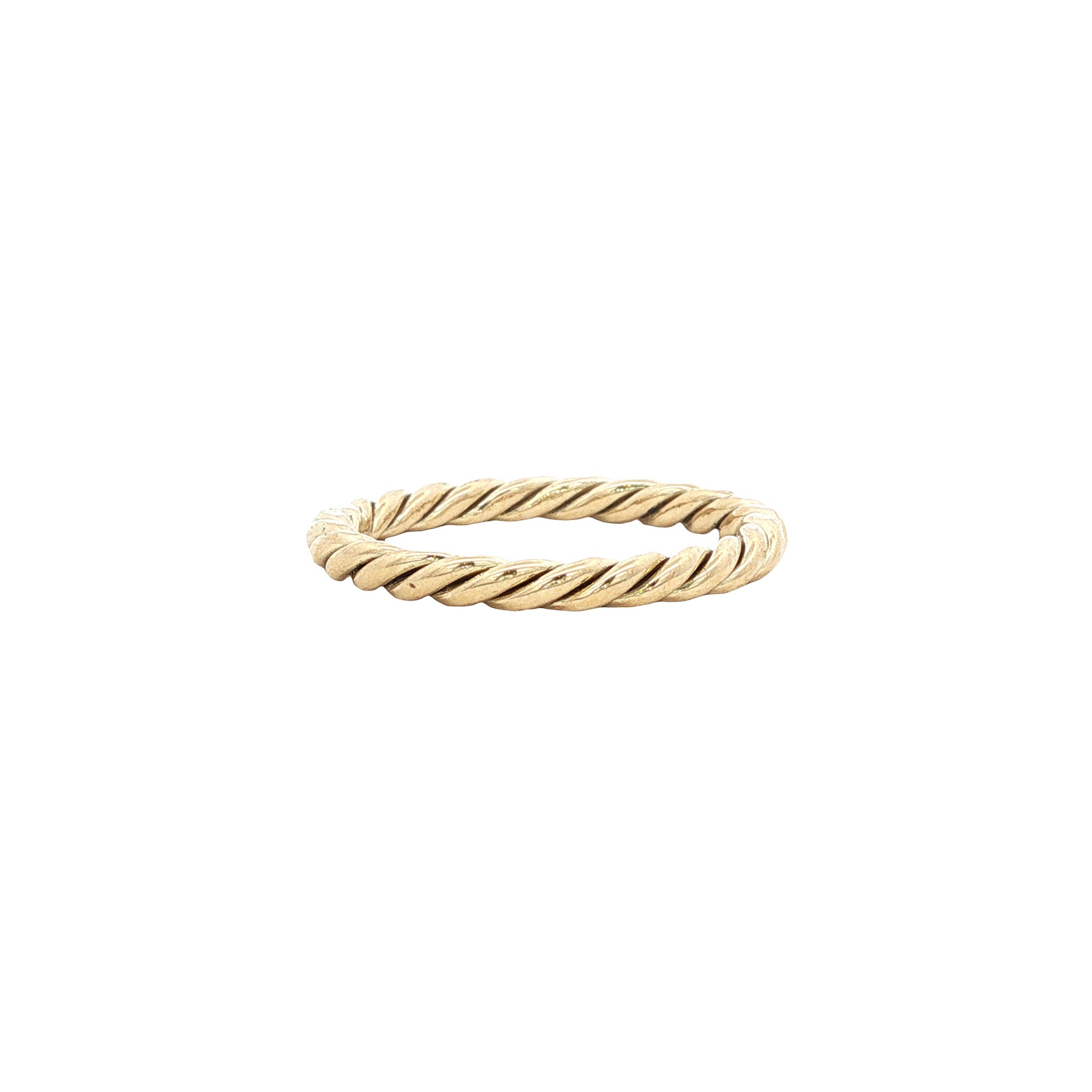 Gouden getordeerde ring 14 karaat