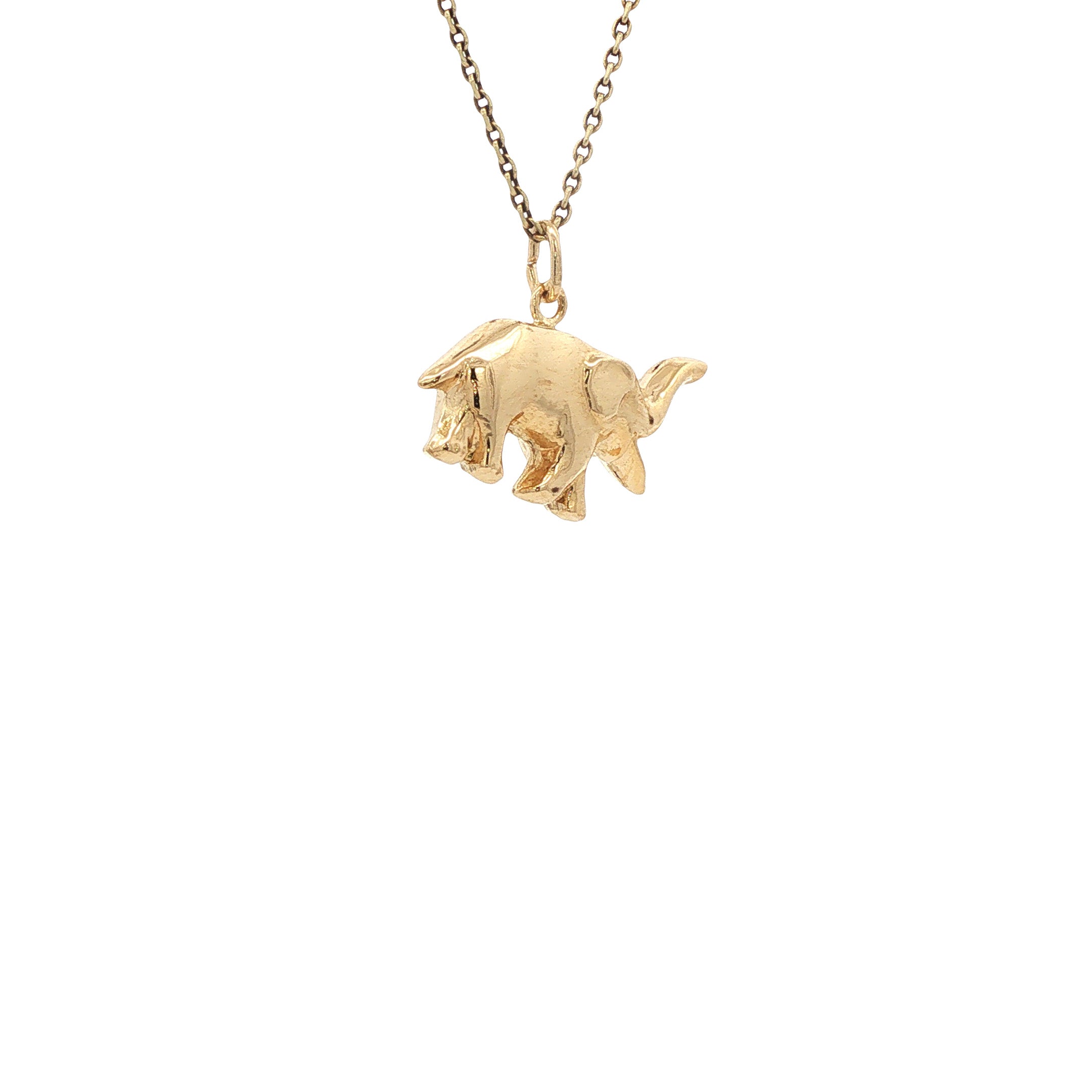 Gouden hanger olifant 14 karaat