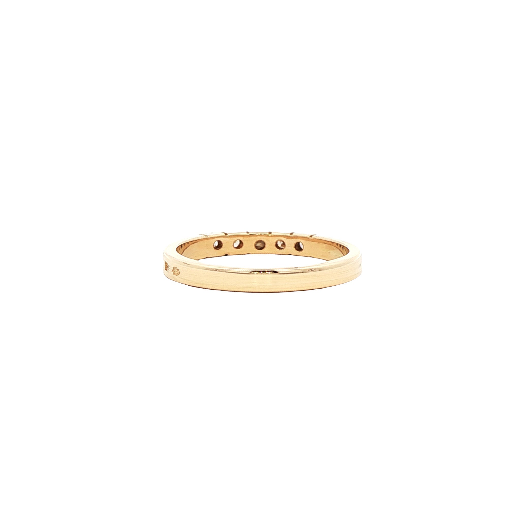 Gouden memoire ring met diamant 14 karaat