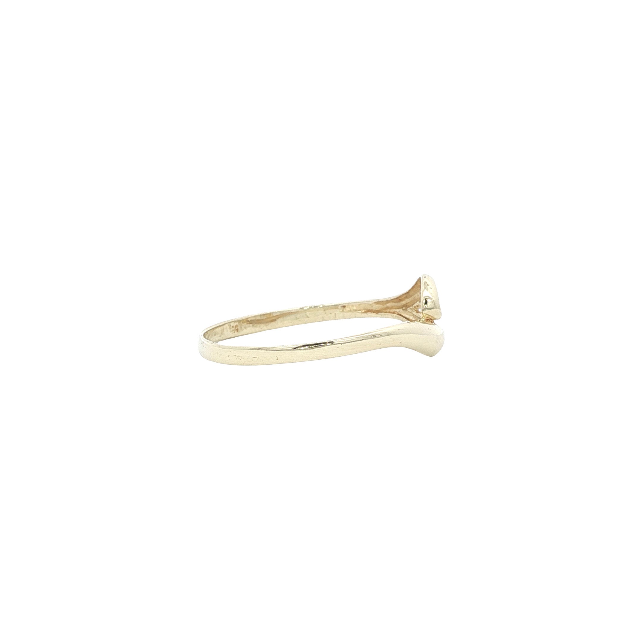14-karat gold ring with a diamond.