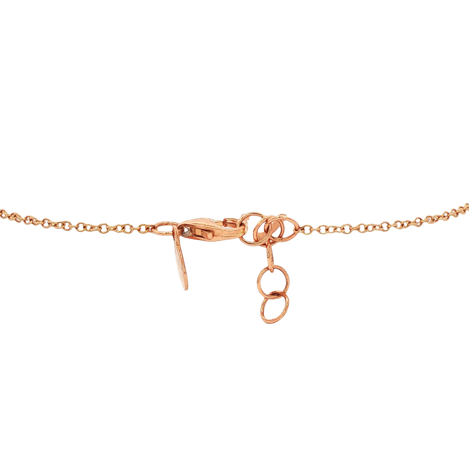 Rosegouden armband vlinder met diamant 17 cm 18 karaat
