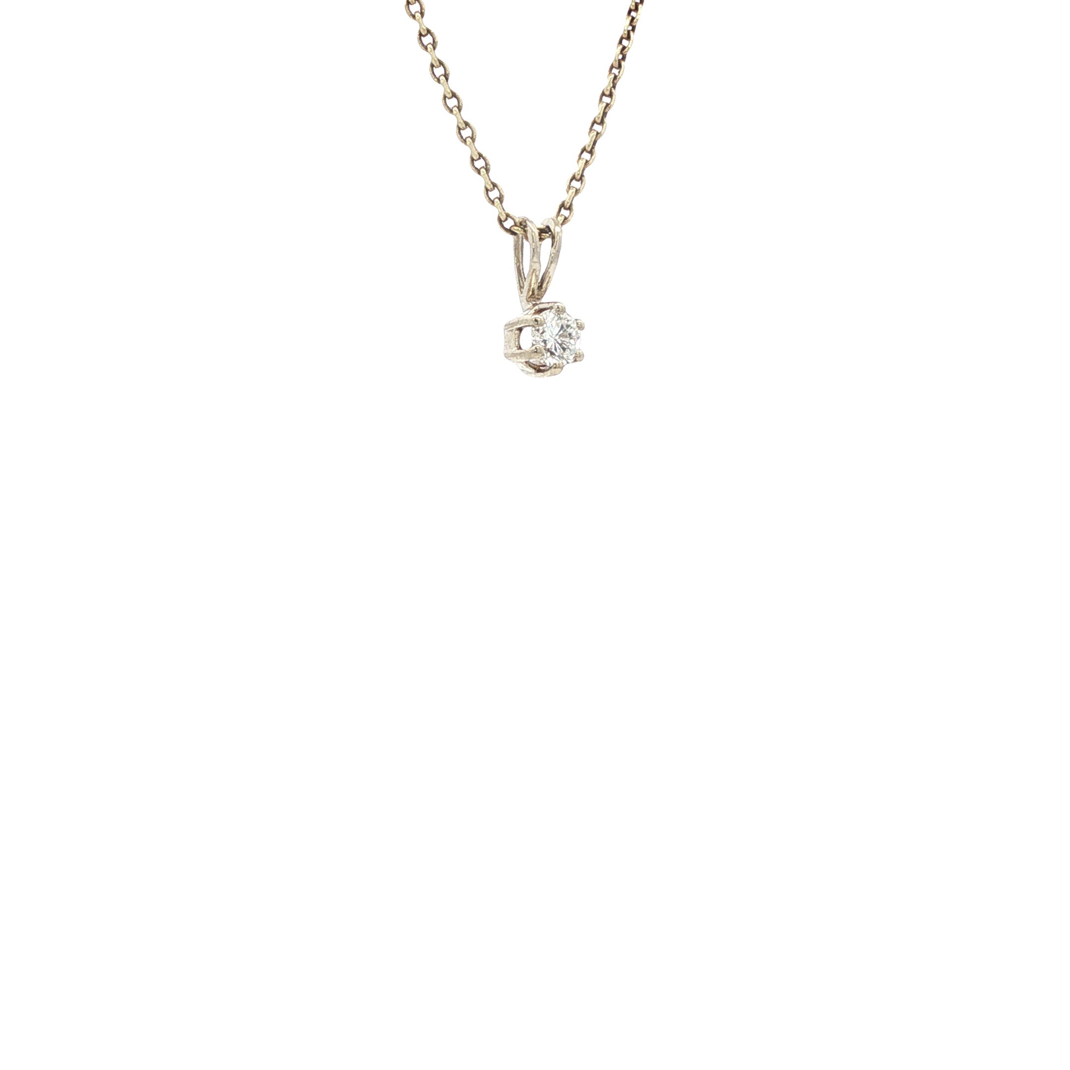 14-karat white gold pendant with diamond