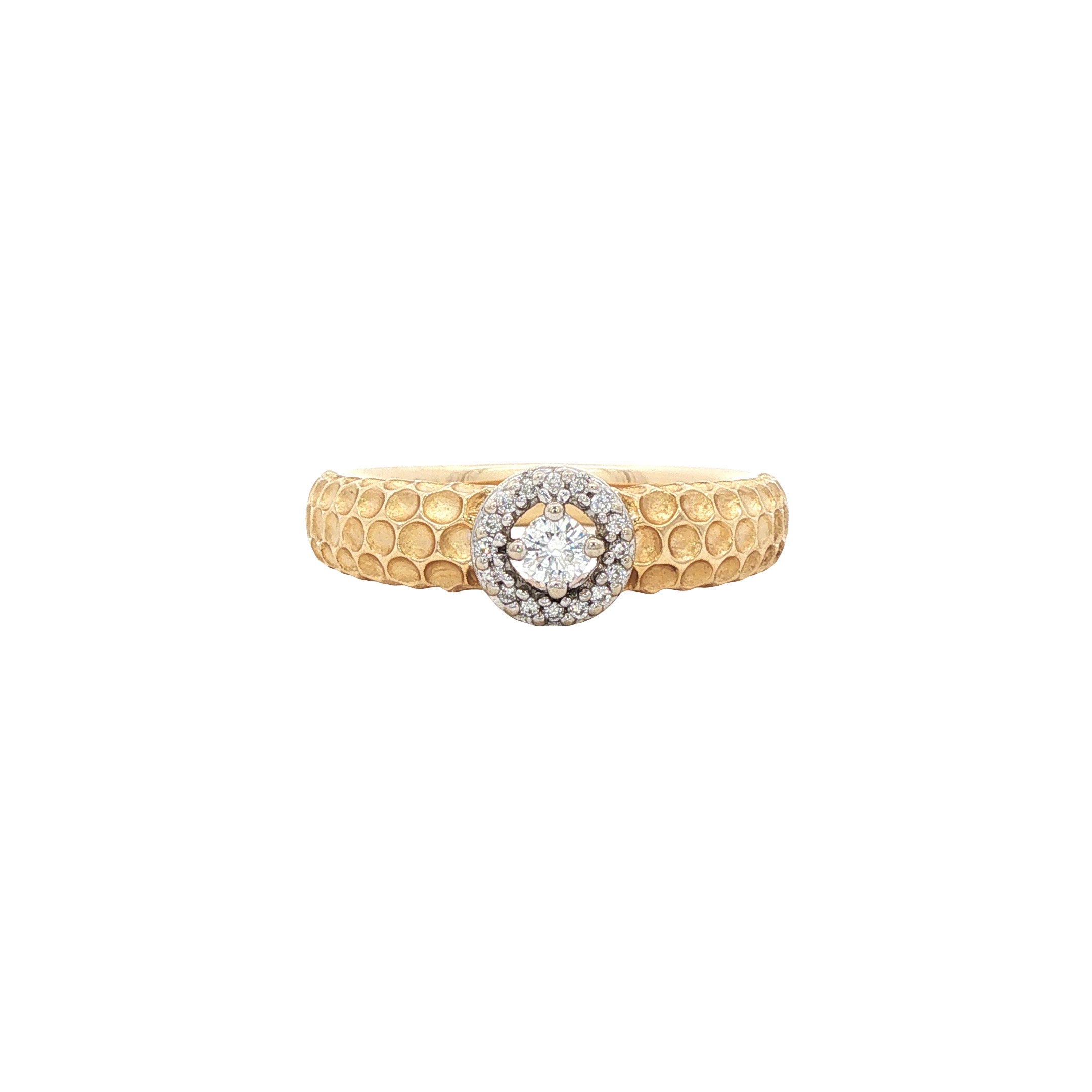 Gouden ring met diamant 14 karaat