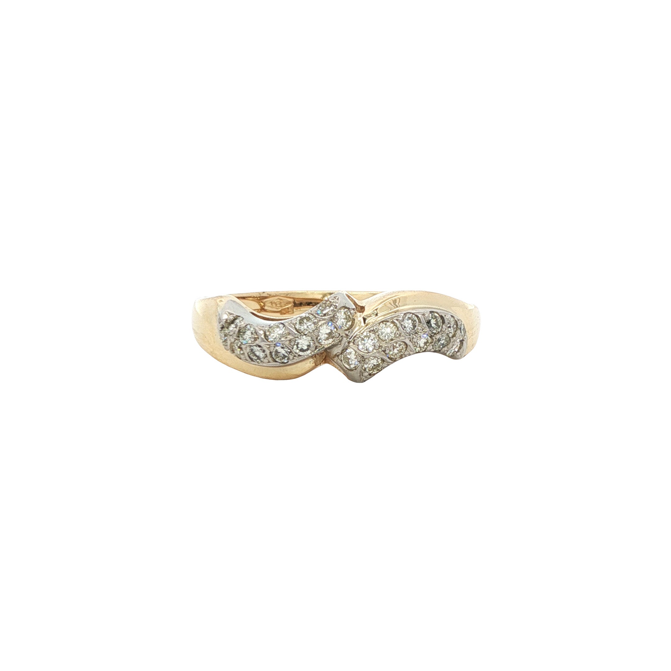 Gouden ring met diamant 18 karaat