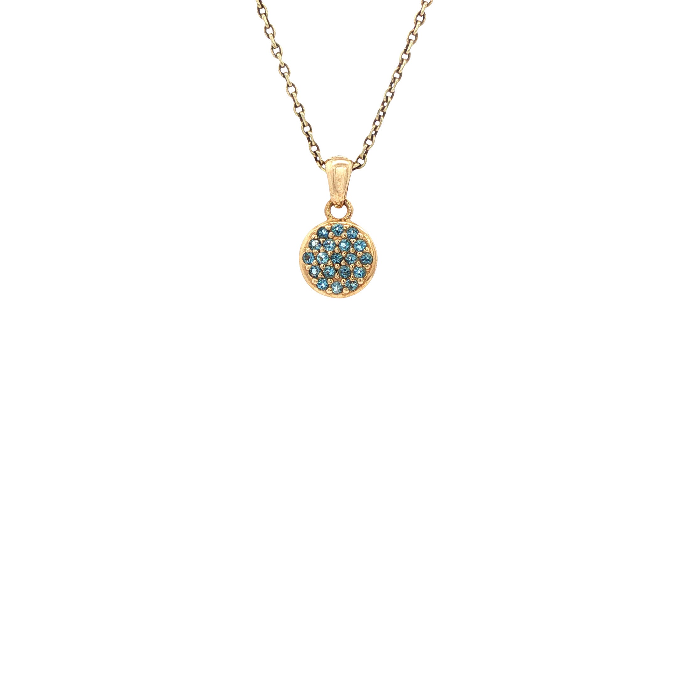 Gouden hanger met aquamarijn 14 karaat* nieuw