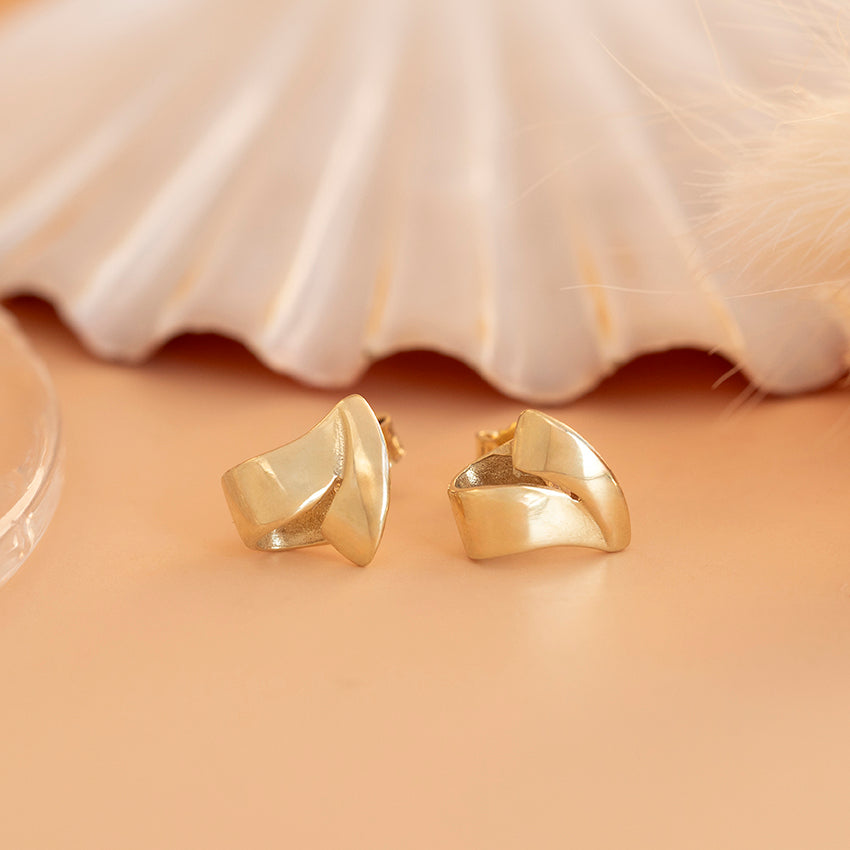 Gouden oorstekers 14 karaat