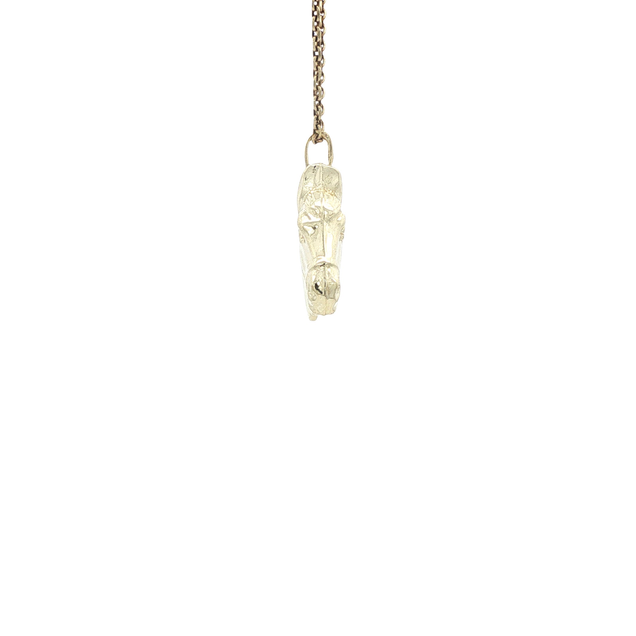 Gouden paardenhoofd hanger 14 karaat