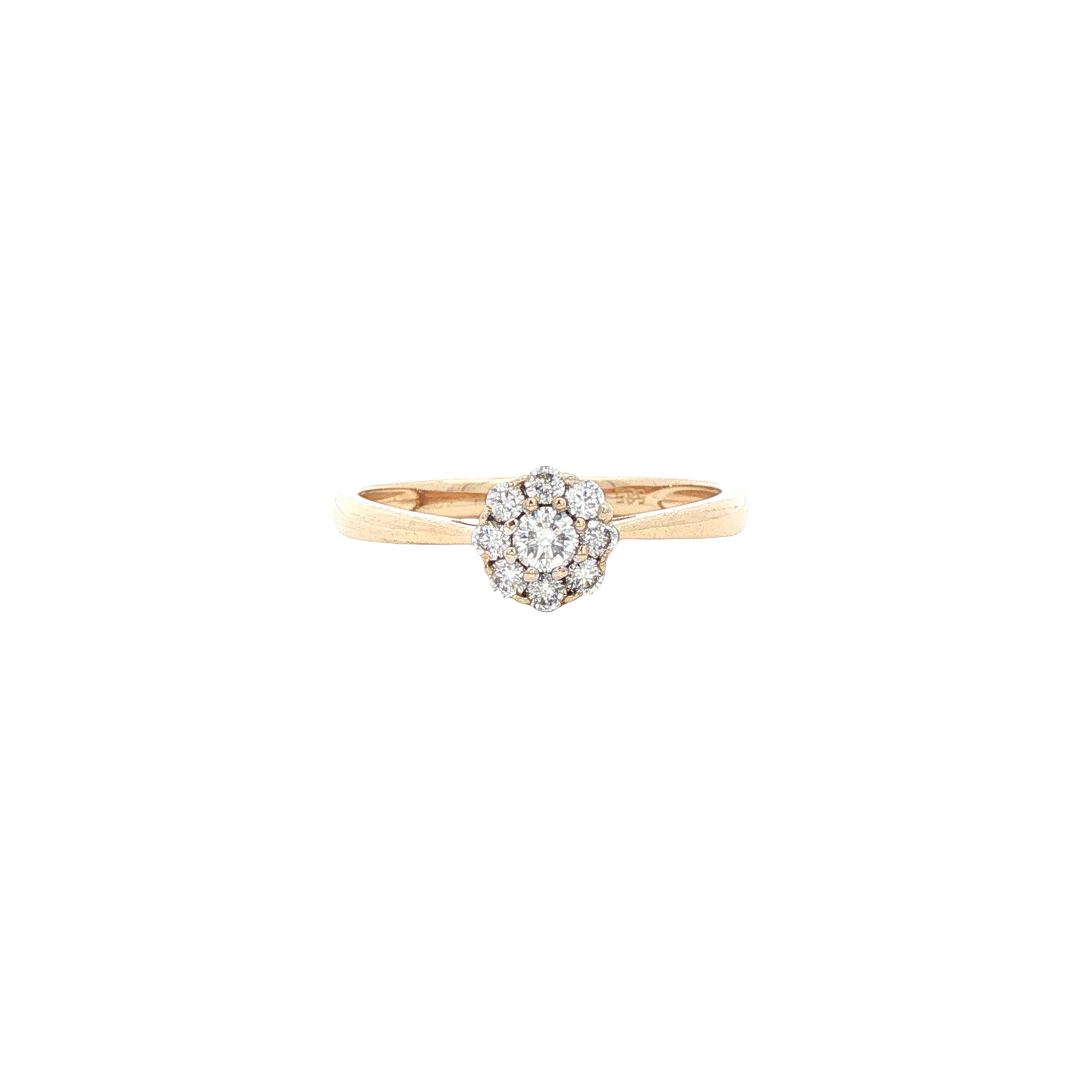 Gouden ring met diamant 14 karaat