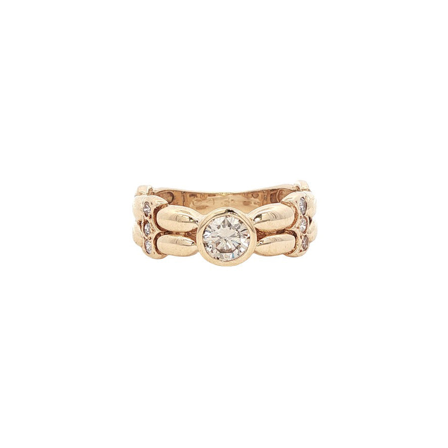 Gouden ring met diamant 14 karaat