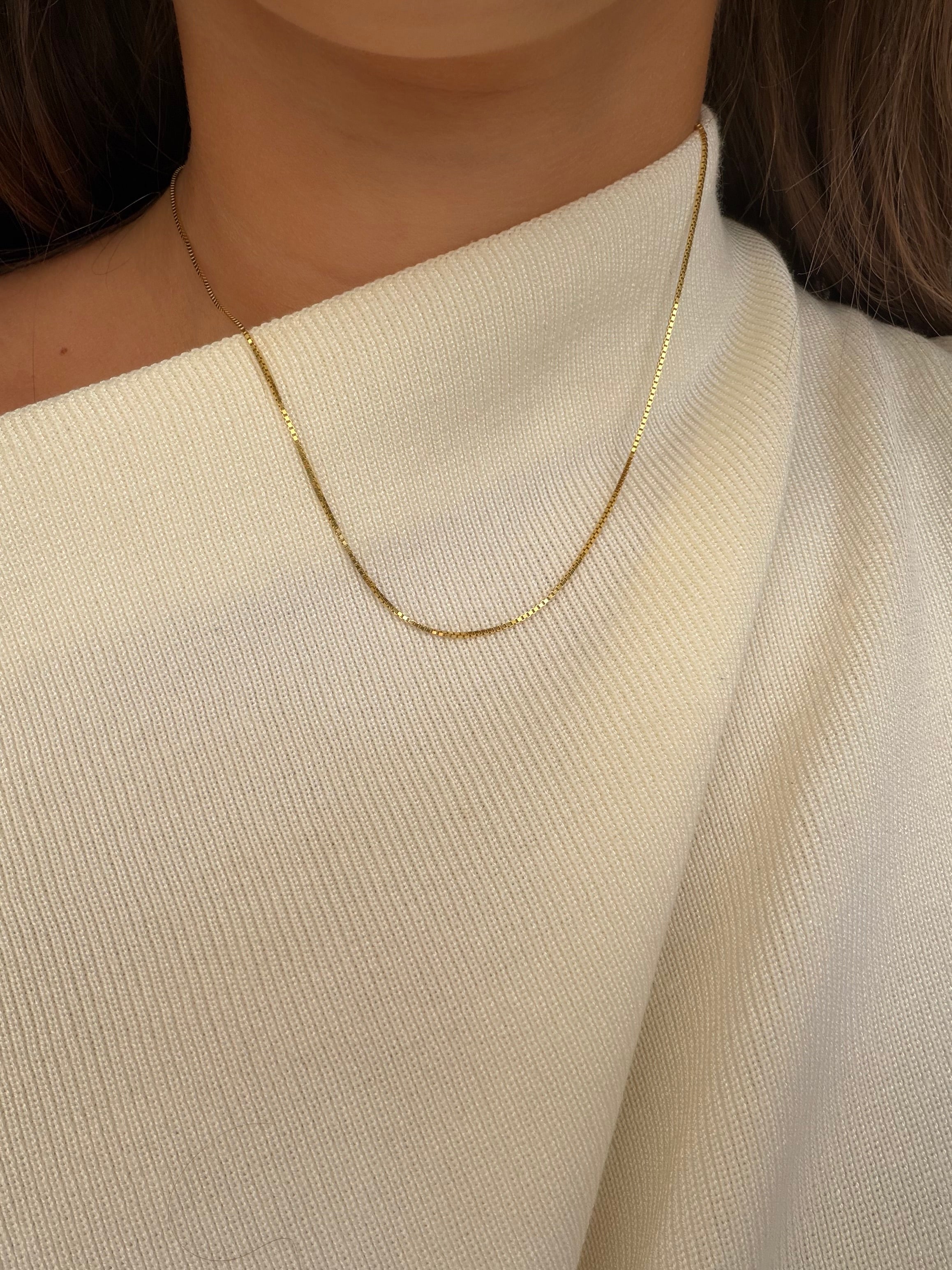 Gouden lengtecollier venetiaan 41 cm 14 karaat