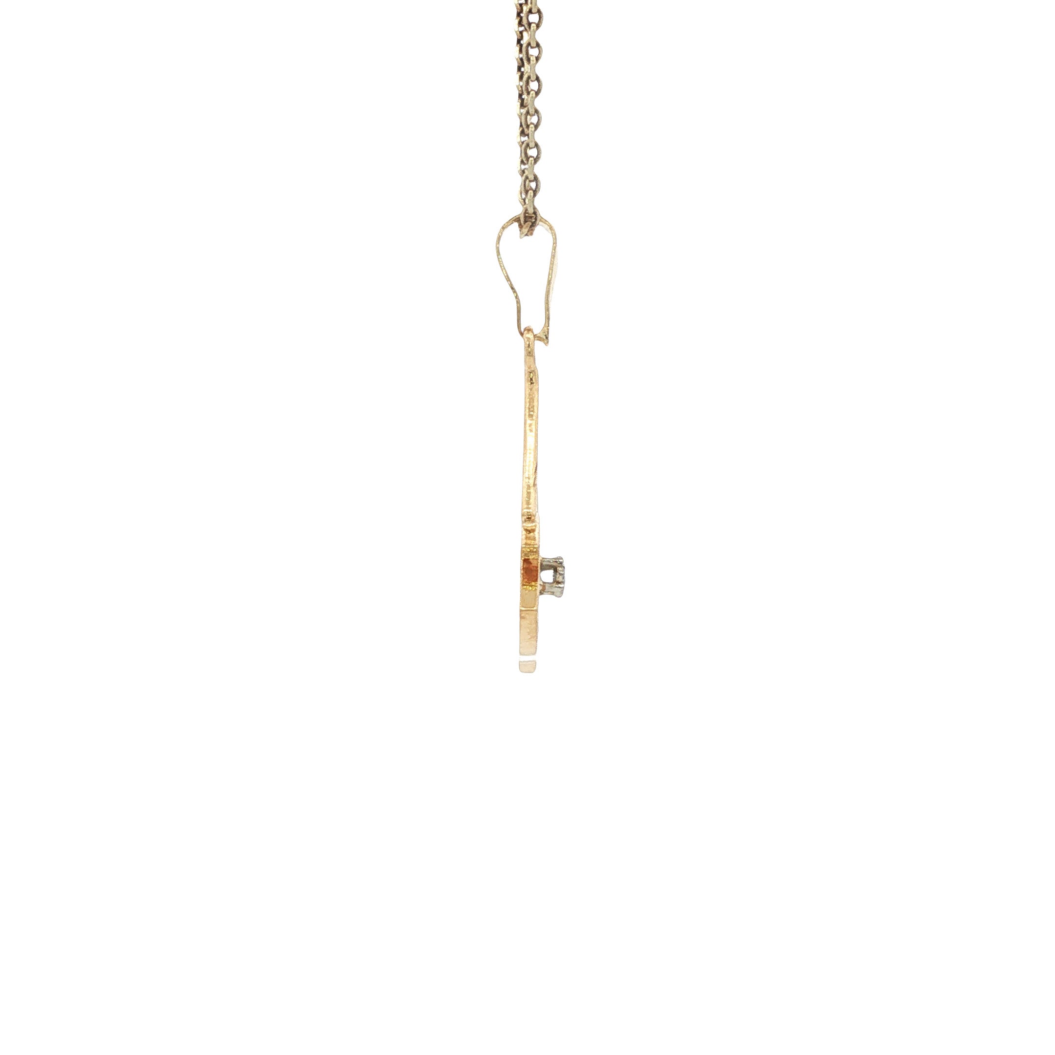 Gouden hanger met diamant 18 karaat