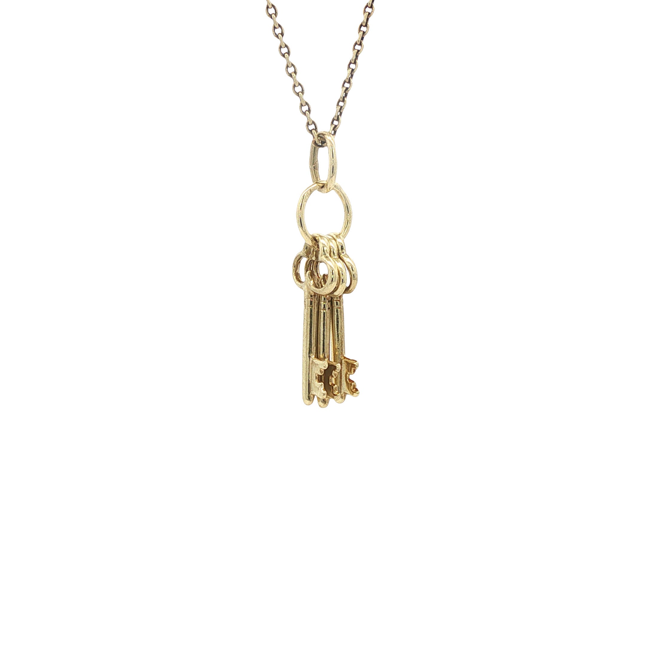 Gouden hanger met sleutels 14 karaat