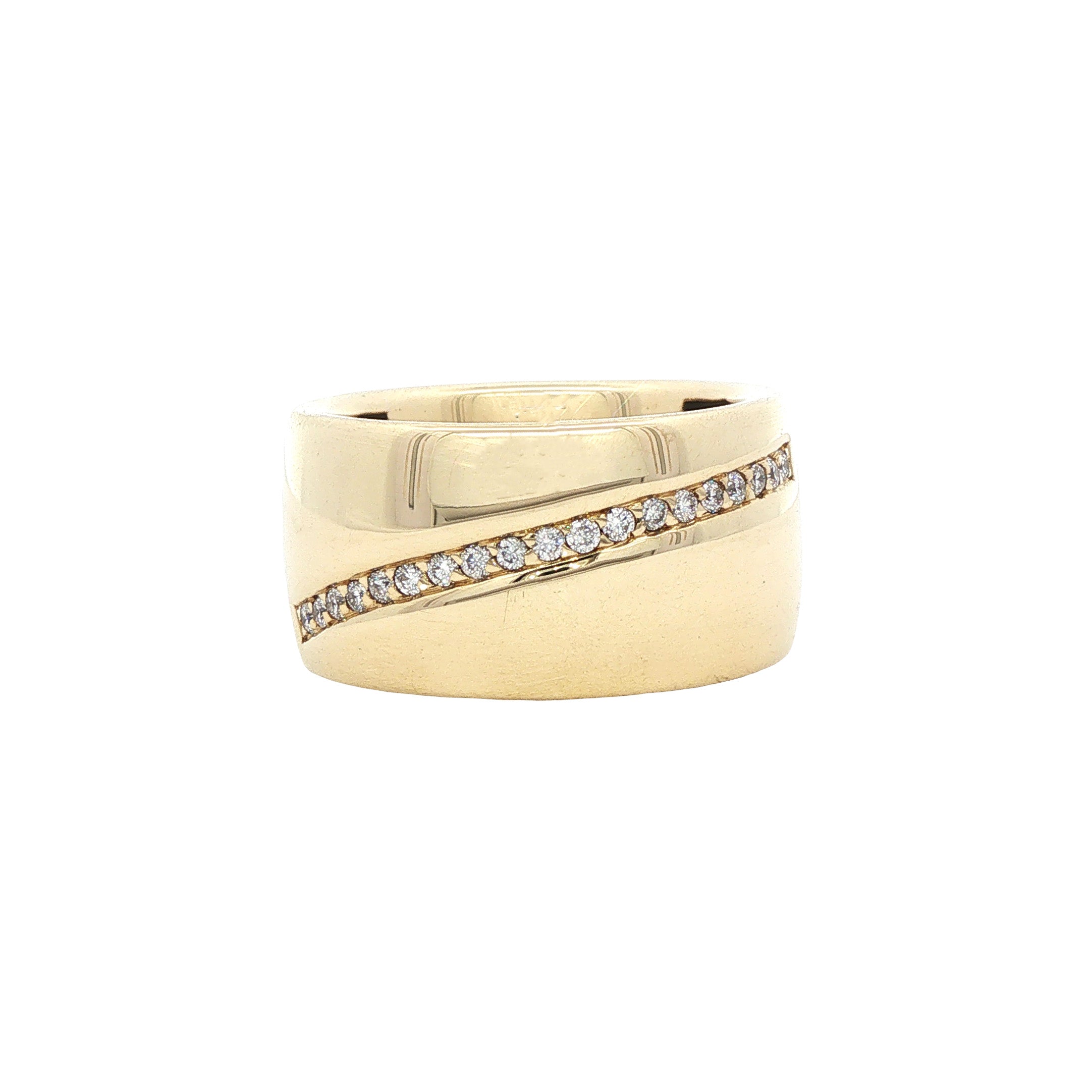 Gouden ring met diamant 14 karaat